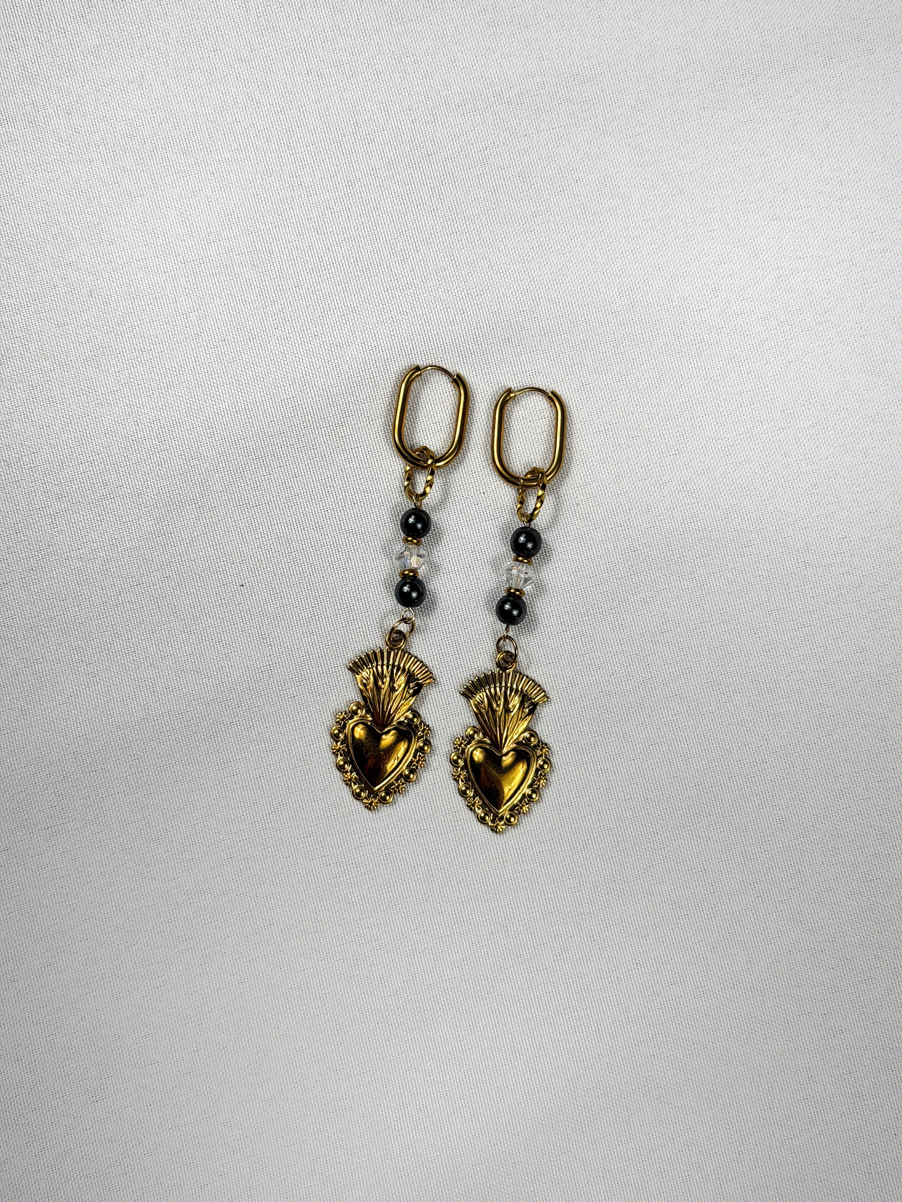 Paire de boucles d’oreilles doré