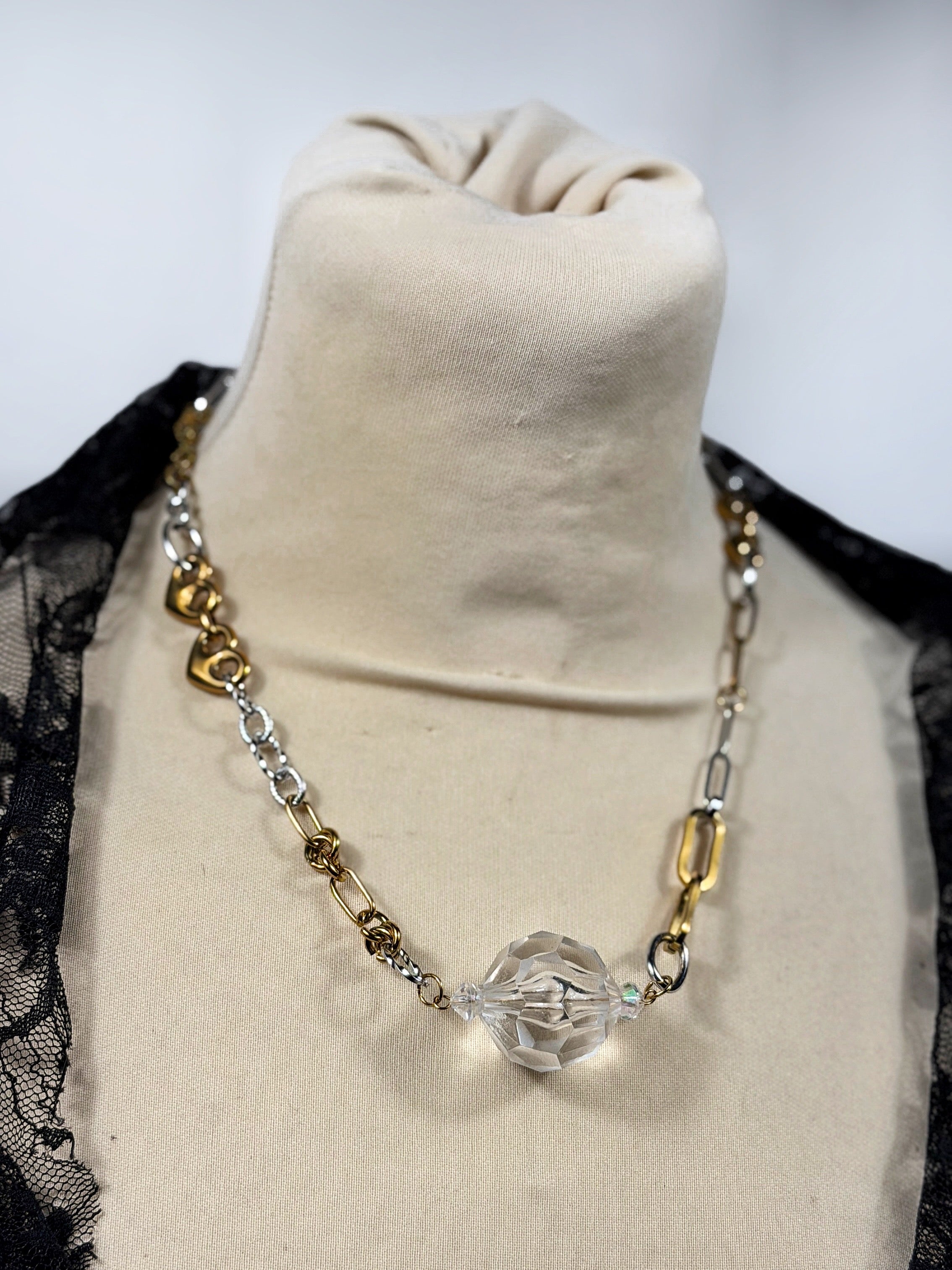 Collier mix doré & argenté