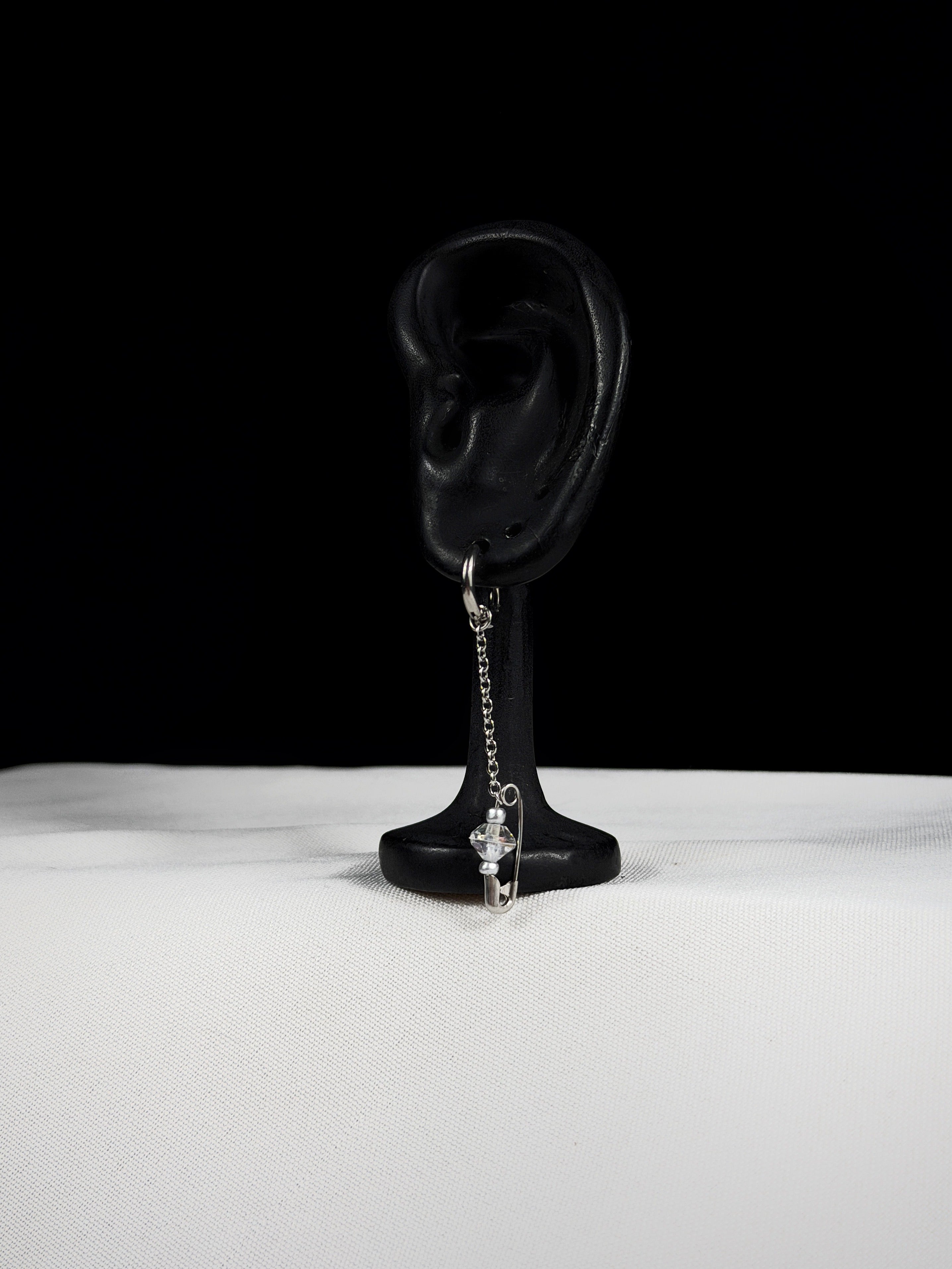 Mini mono boucle argenté