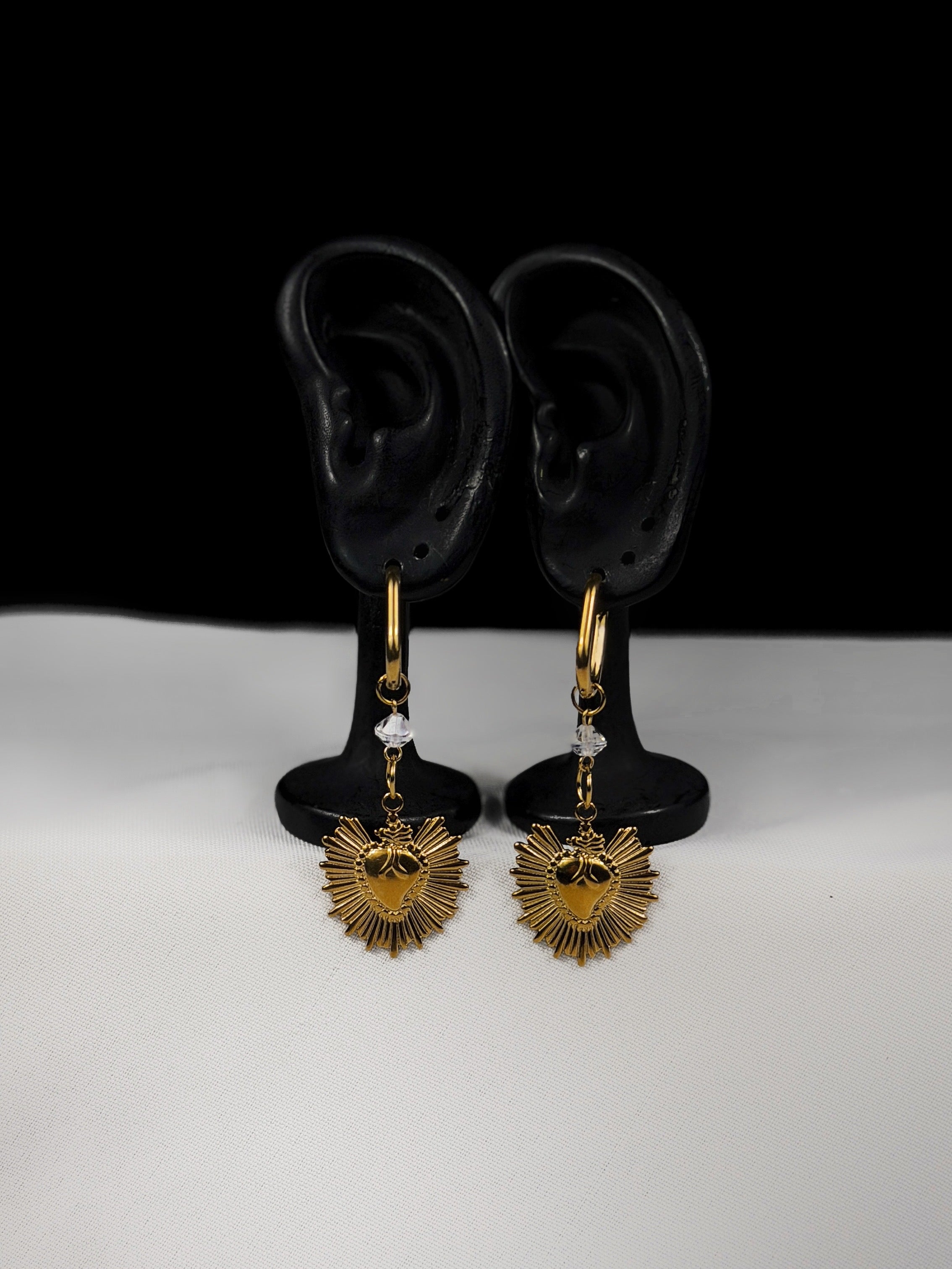 Paire de boucles d’oreilles doré