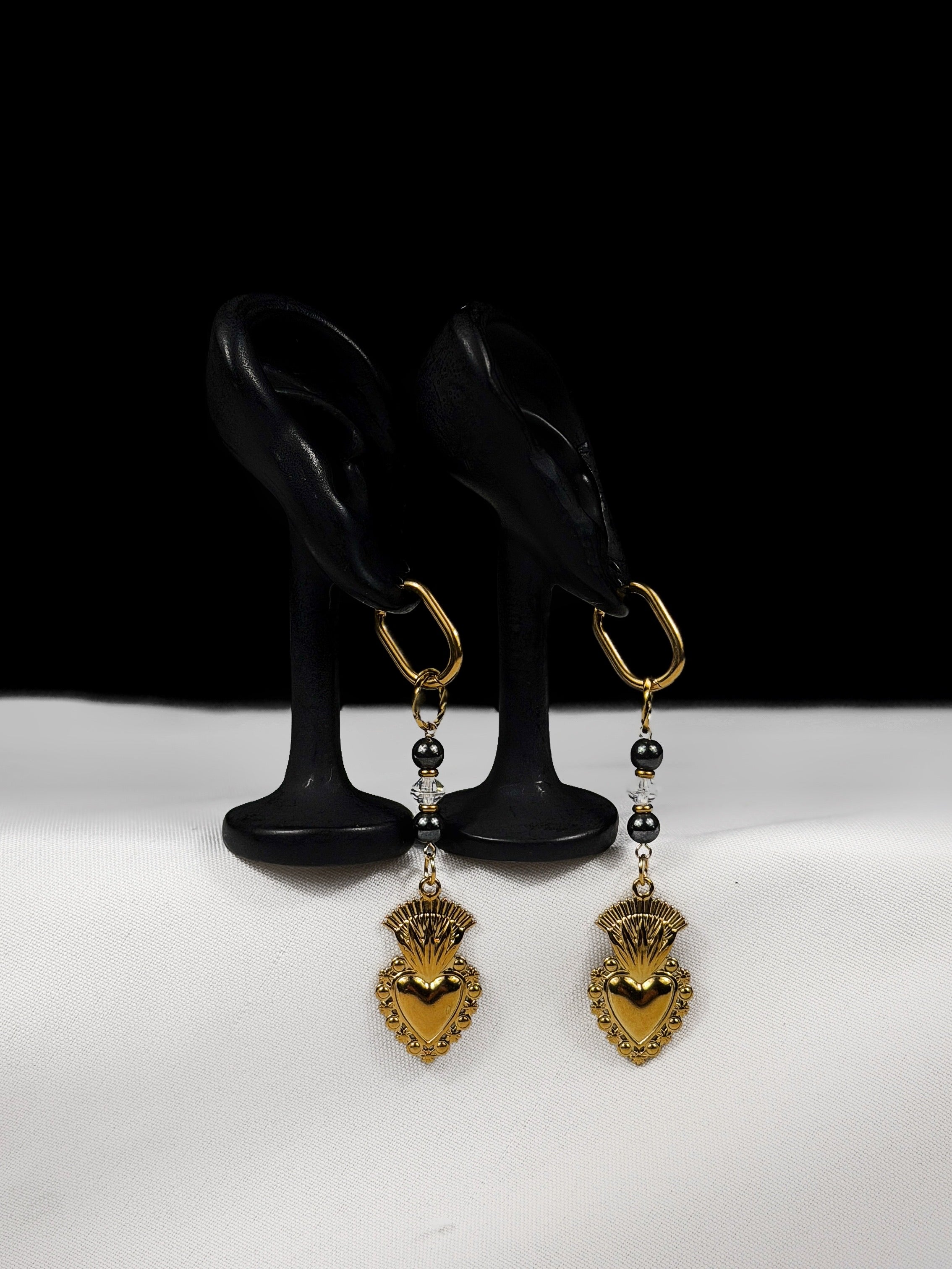 Paire de boucles d’oreilles doré