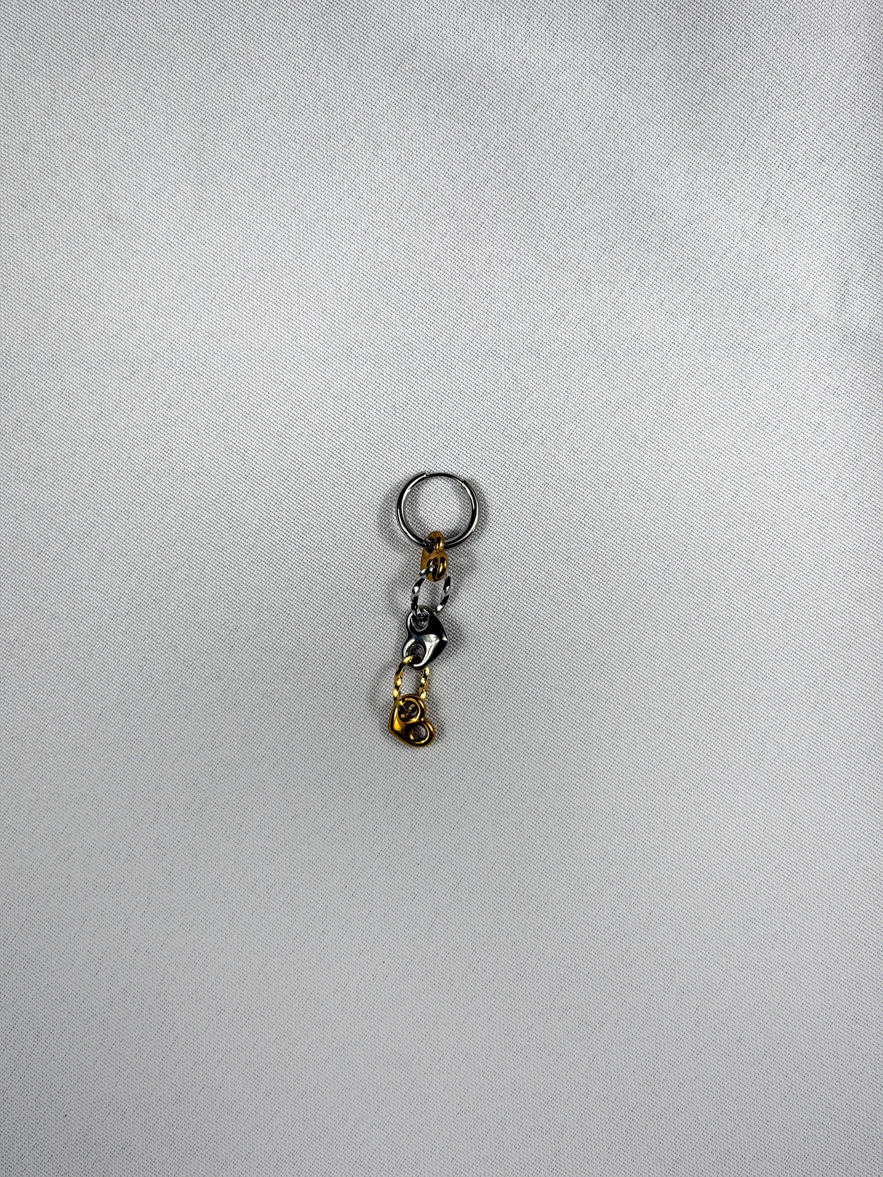 Mini mono boucle mix doré & argenté
