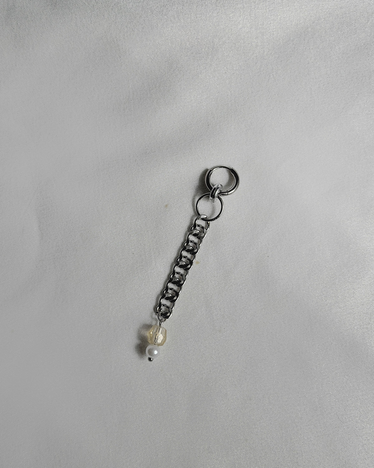 Mini mono boucle argenté