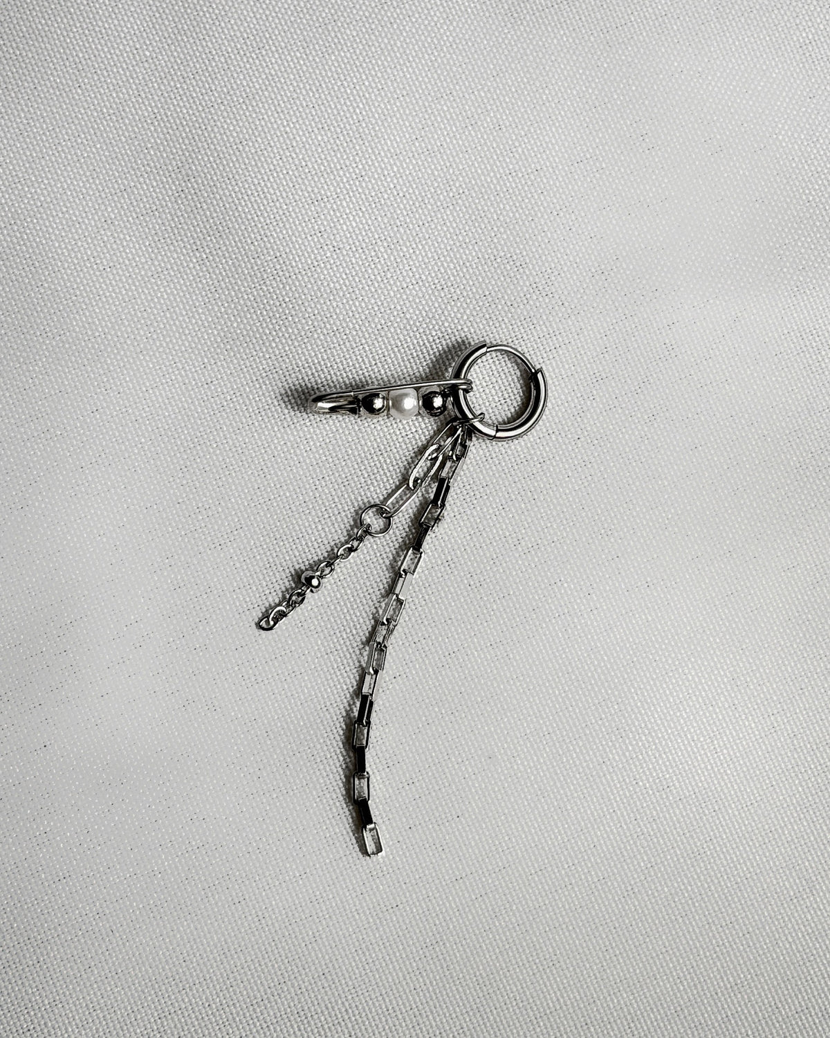 Mini mono boucle argenté