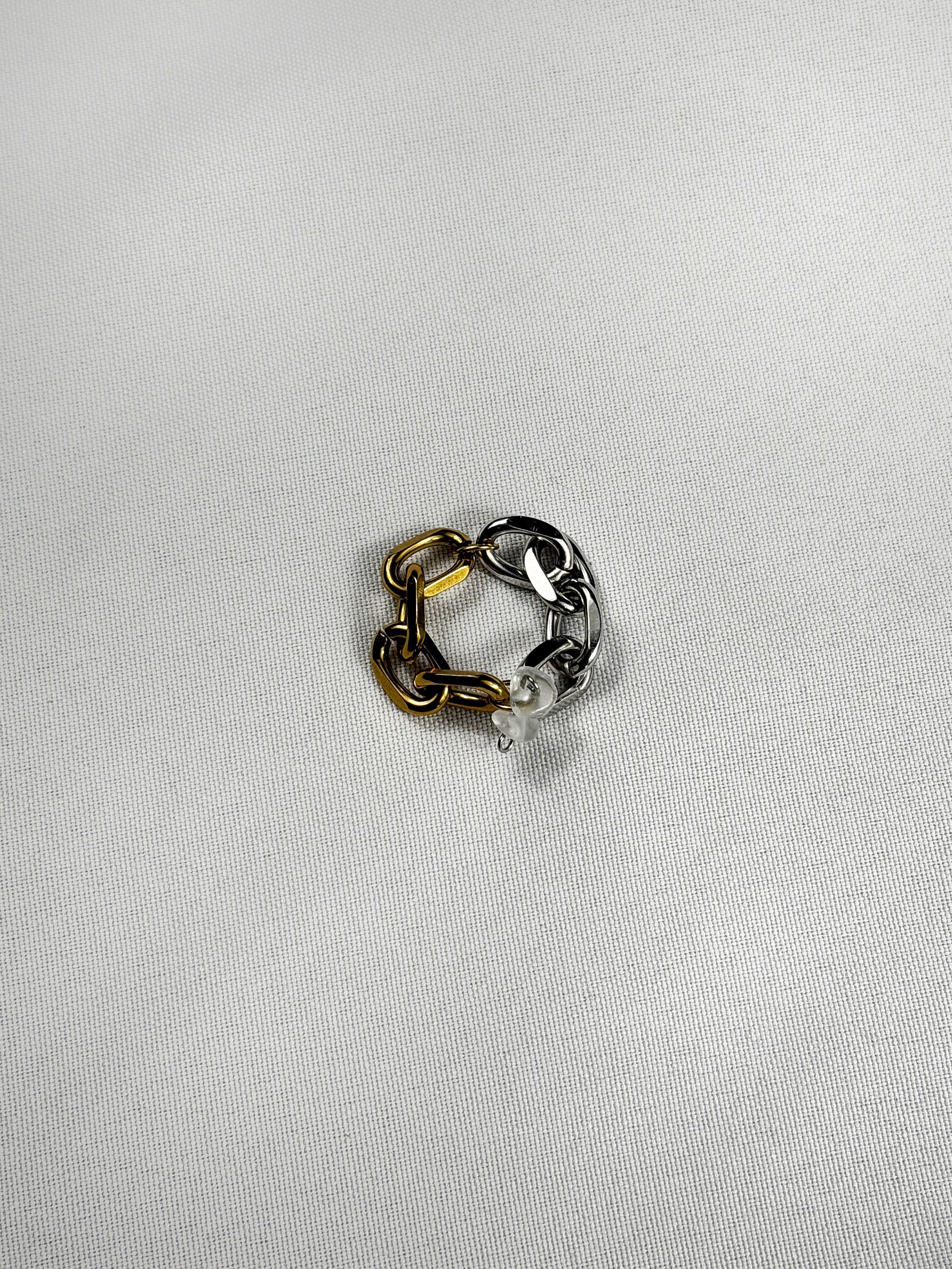 Bague mix doré et argenté