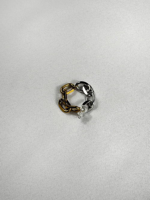 Bague mix doré et argenté