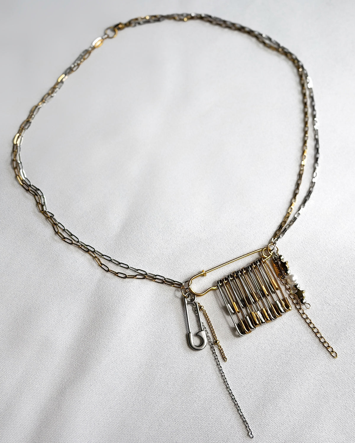 Collier mix doré et argenté