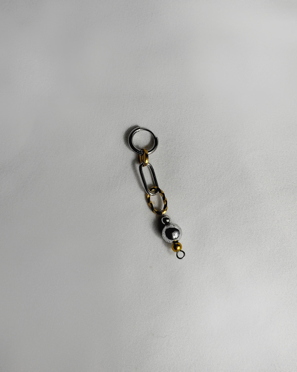Mini mono boucle mix doré & argenté
