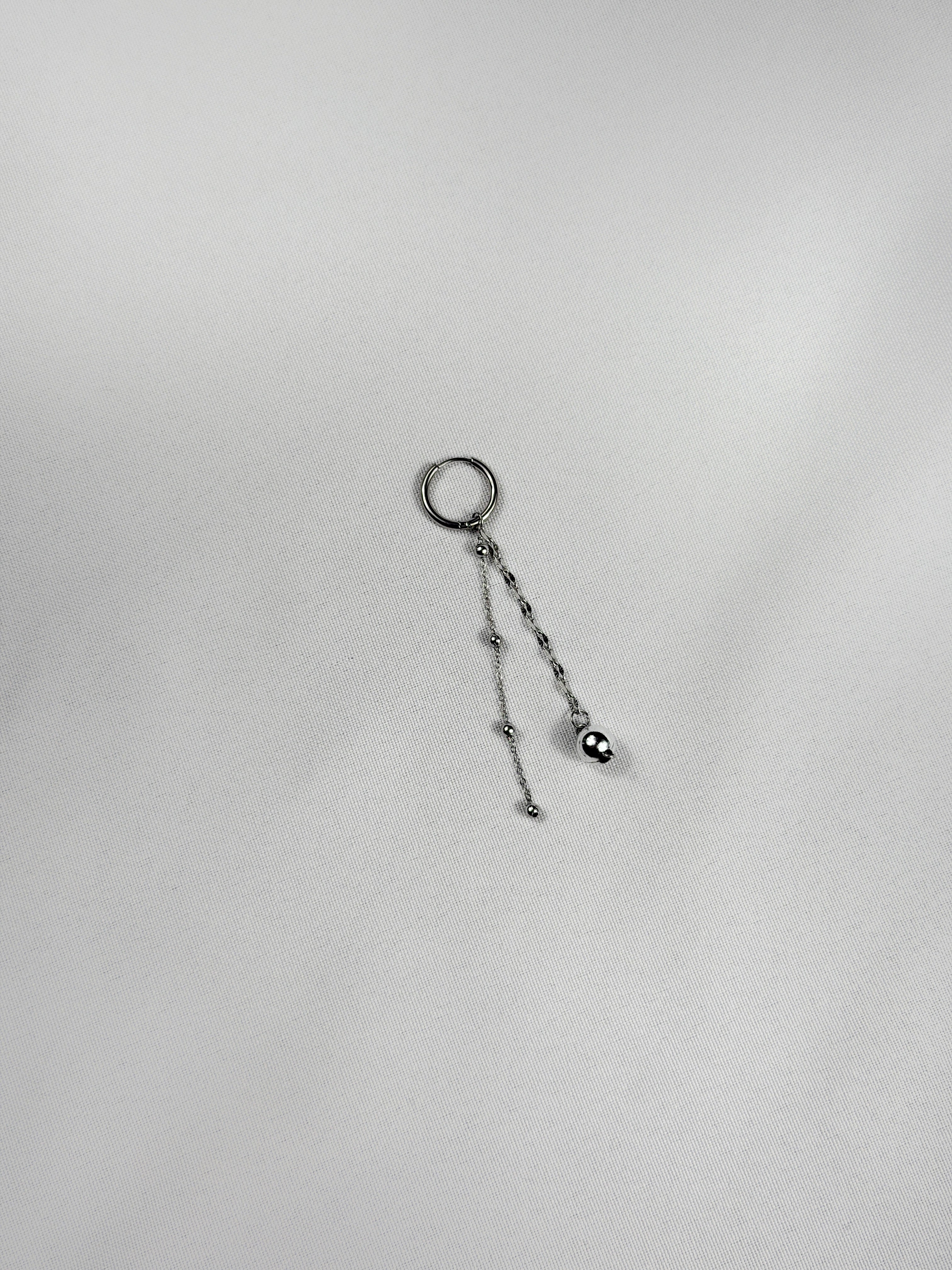 Mini mono boucle argenté