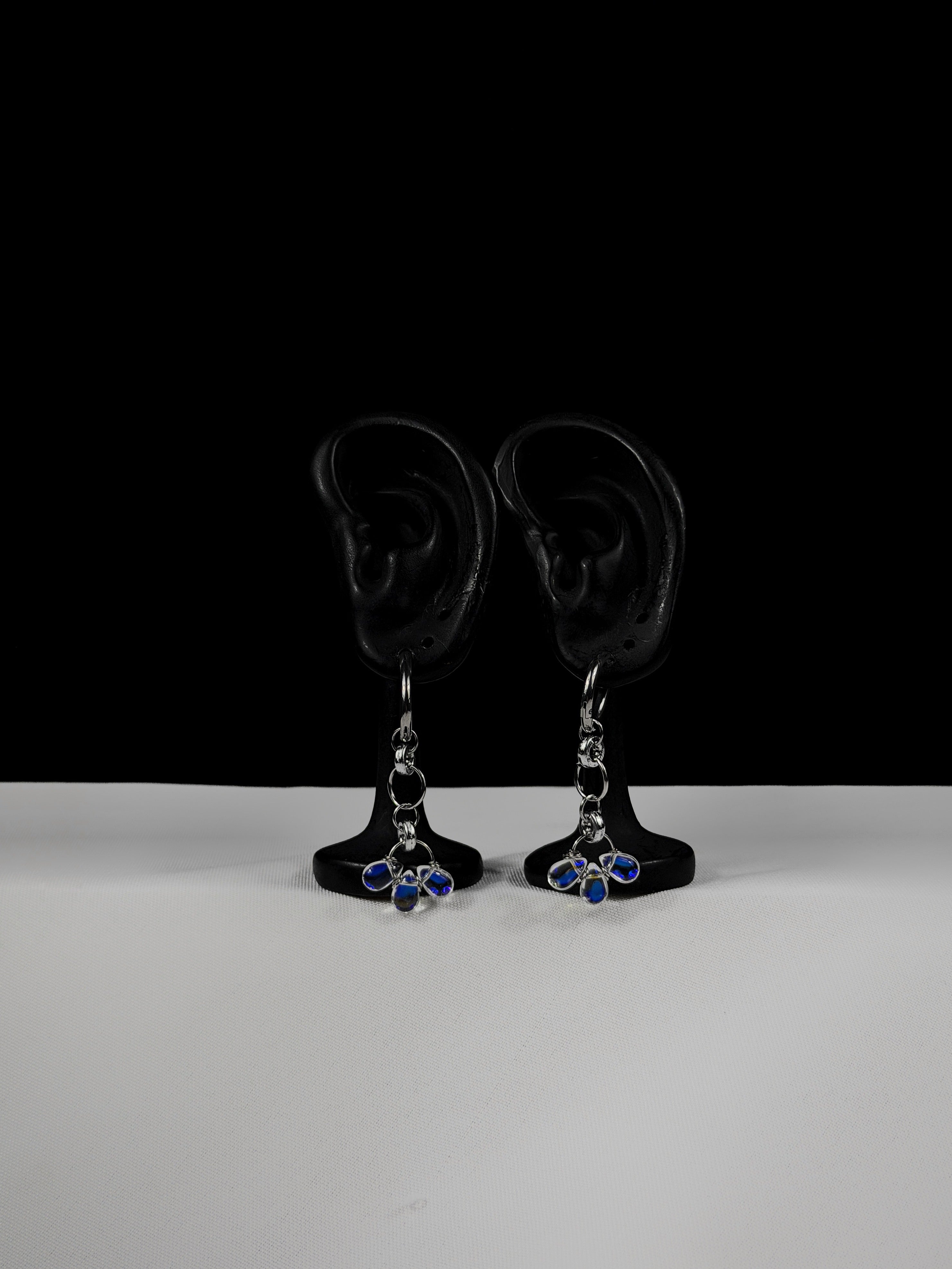 Paire de boucles d’oreilles argenté