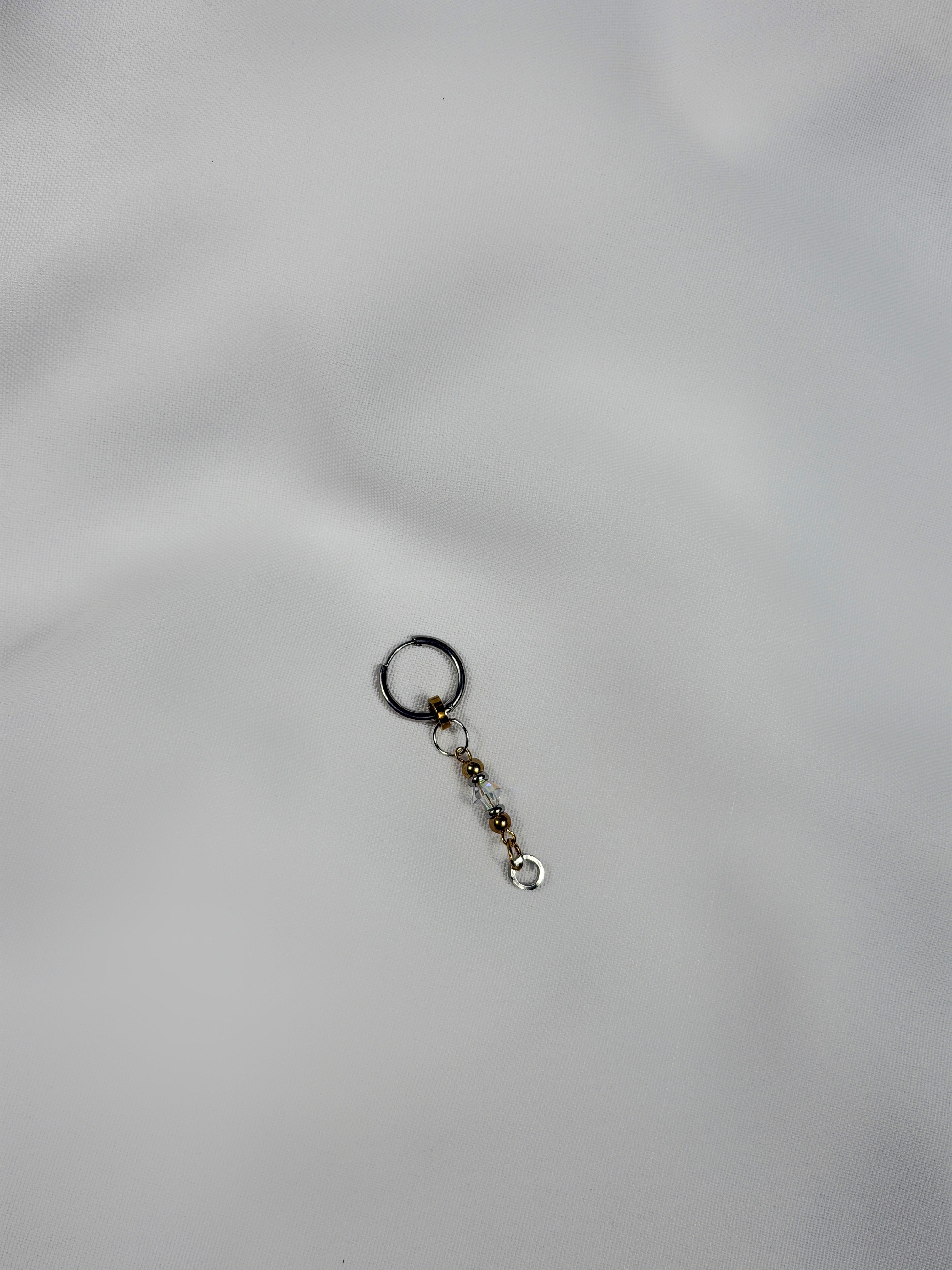 Mini mono boucle mix doré & argenté