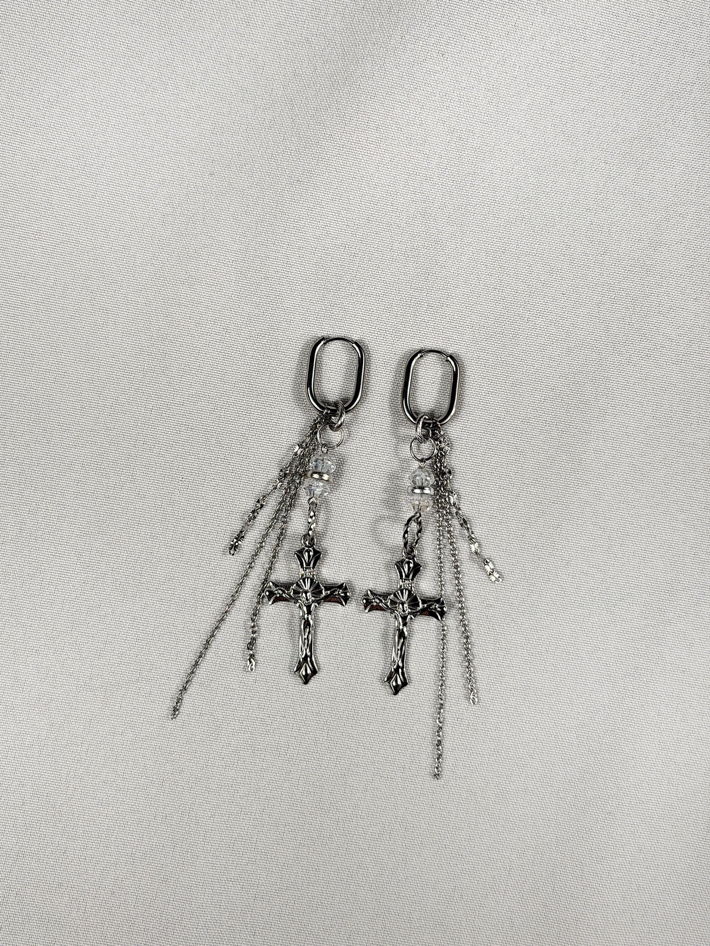 Paire de Boucles d’oreilles argenté