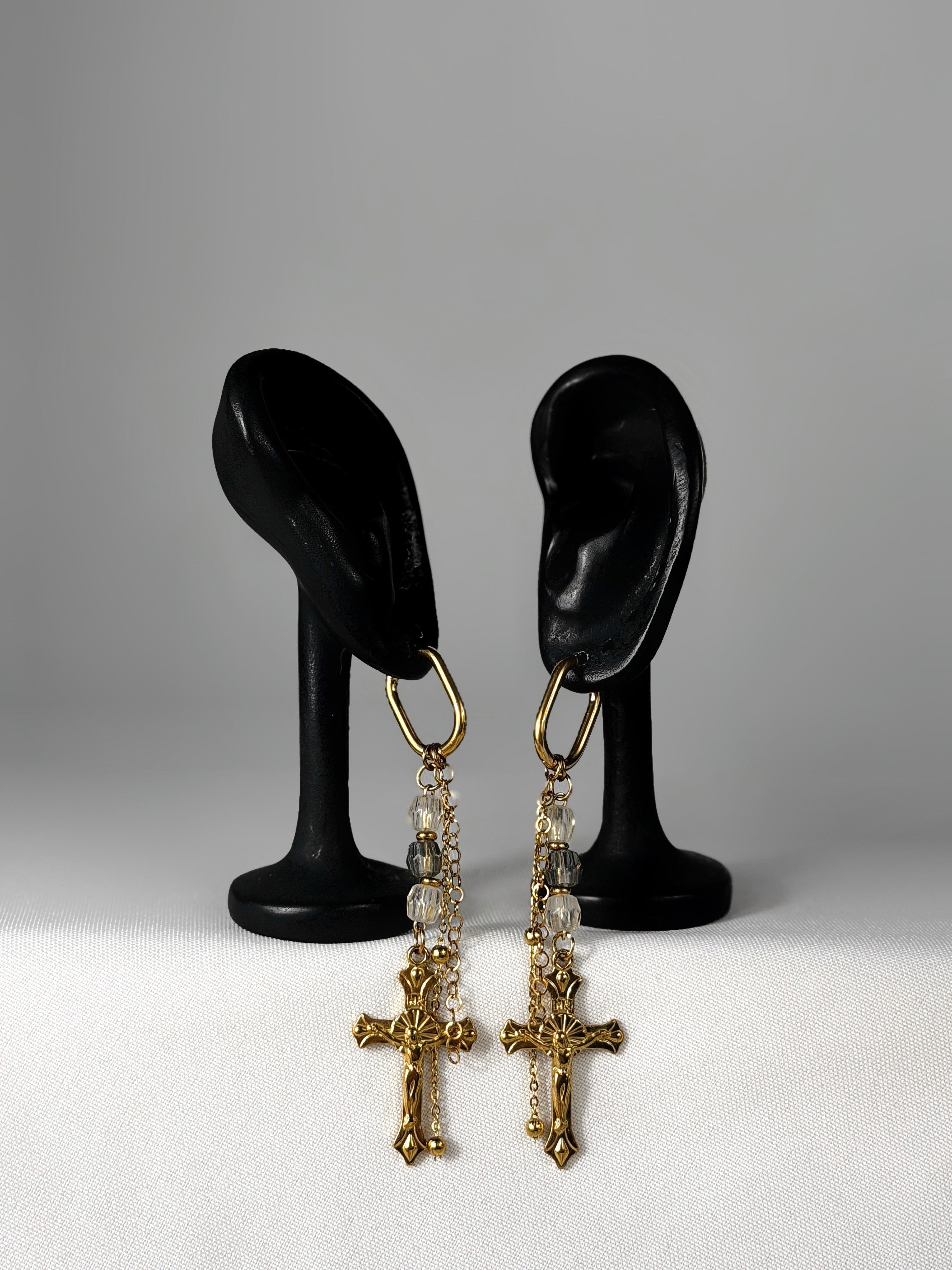 Paire de boucles d’oreilles doré