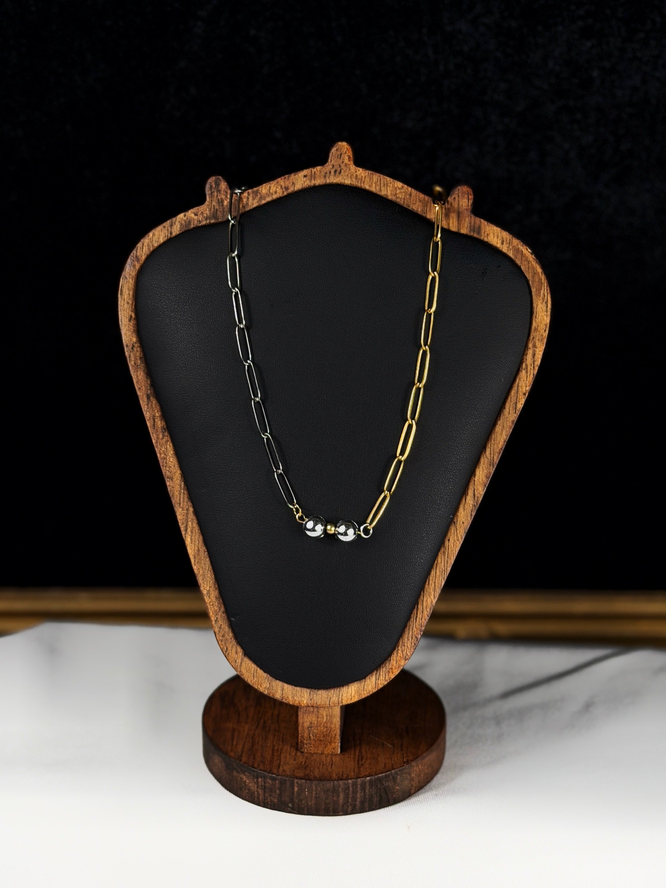 Collier mix doré & argenté
