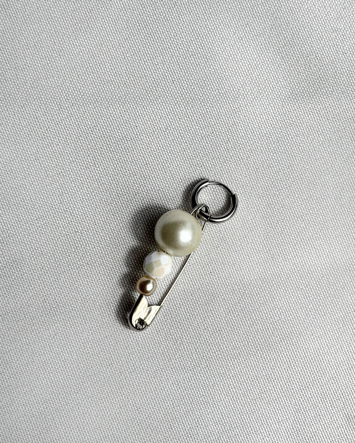 Mini mono boucle argenté
