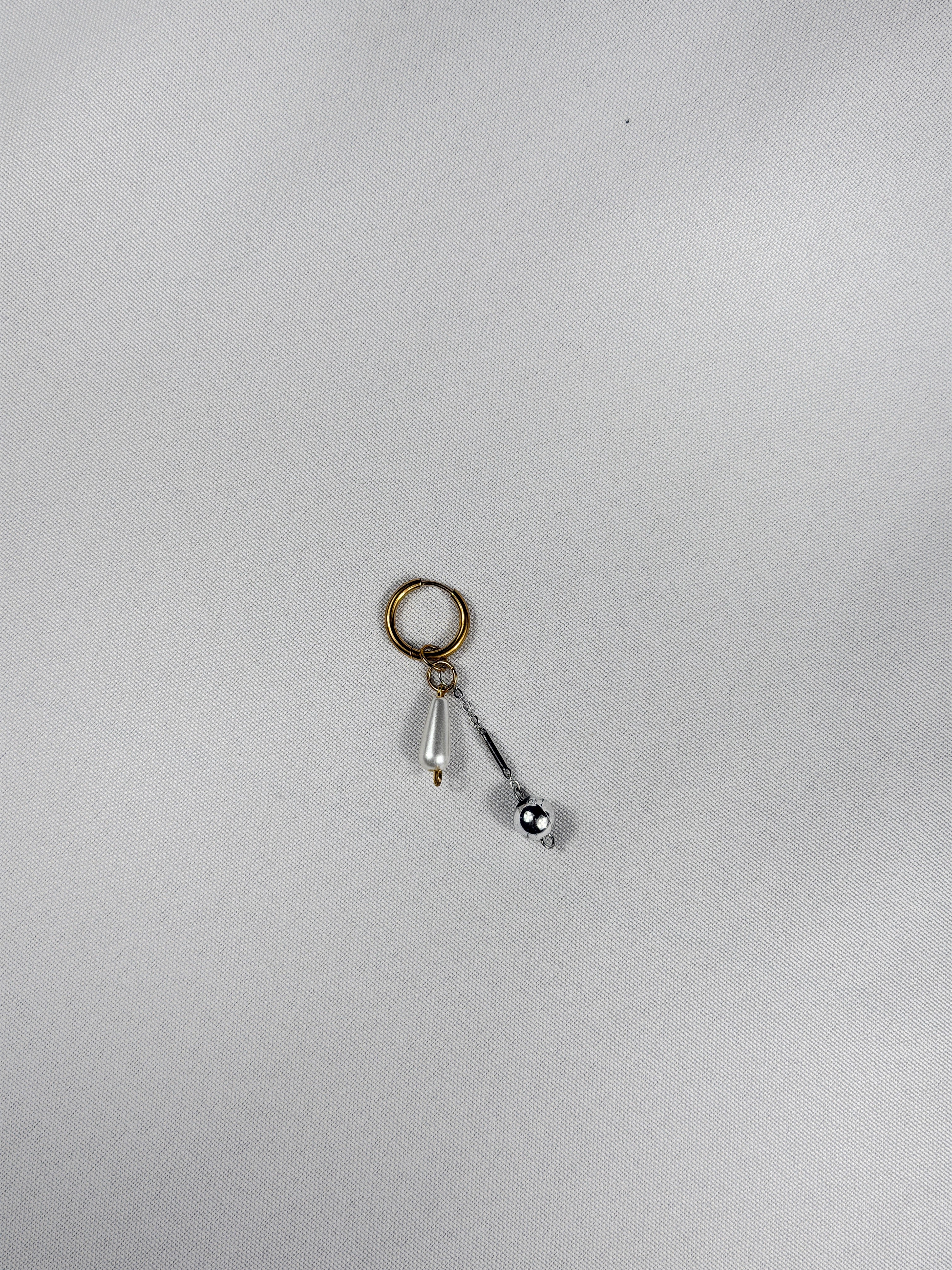 Mini mono boucle mix doré & argenté