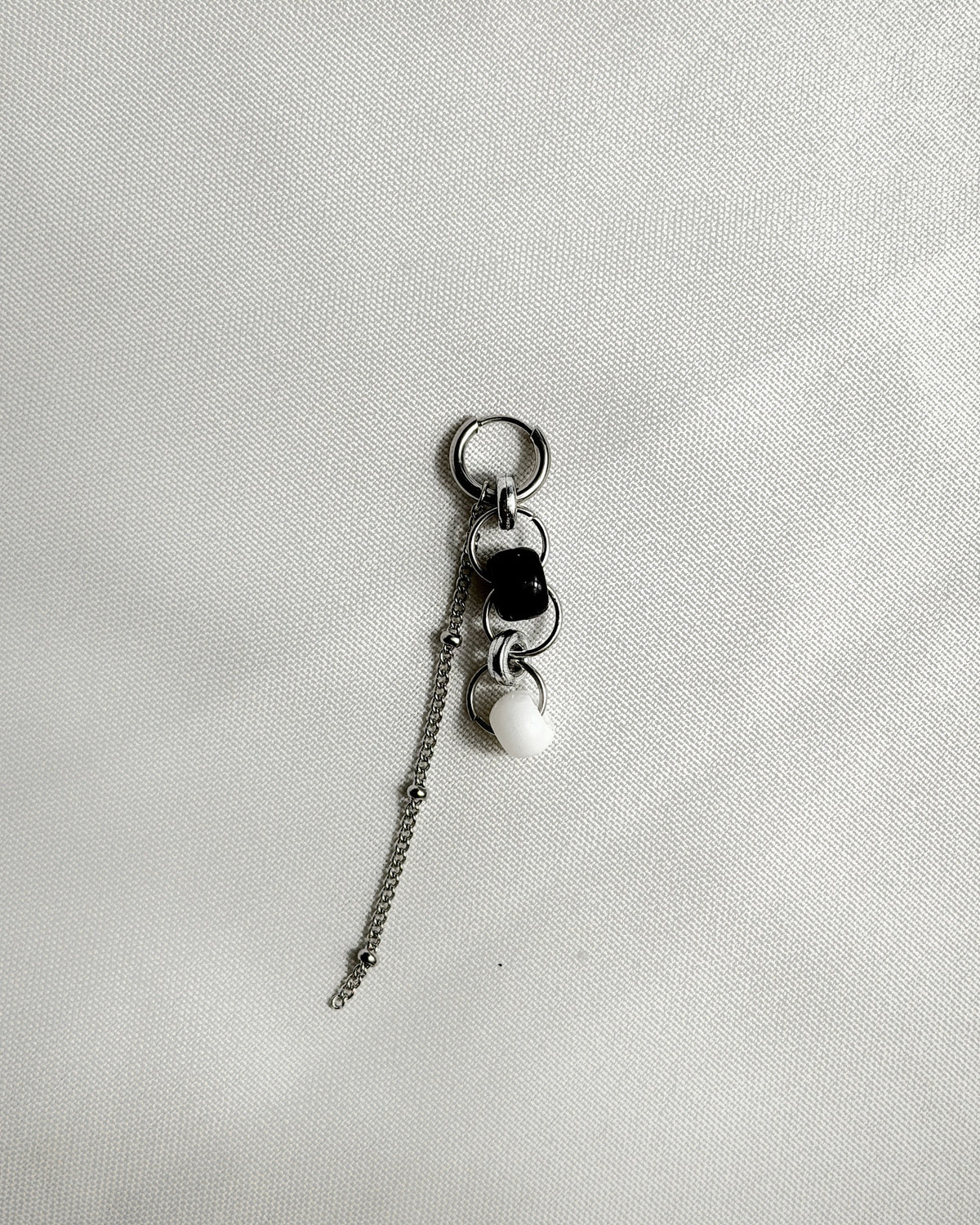 Mini mono boucle argenté