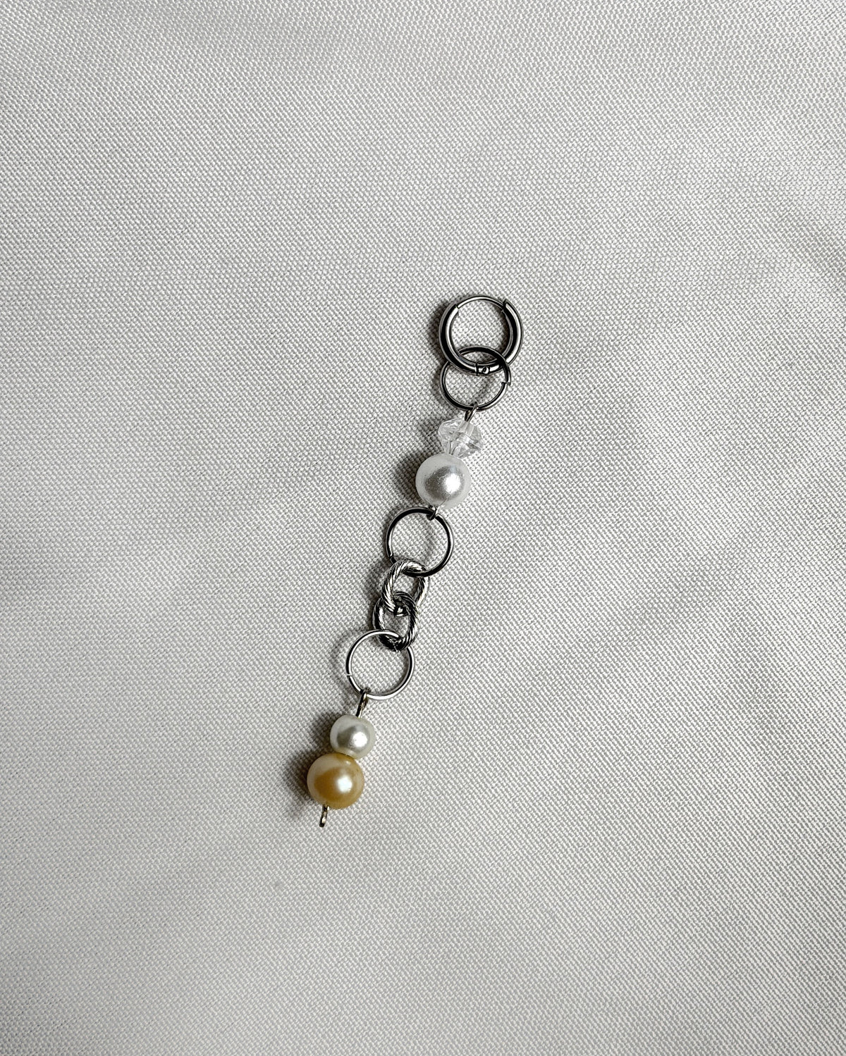 Mini mono boucle argenté
