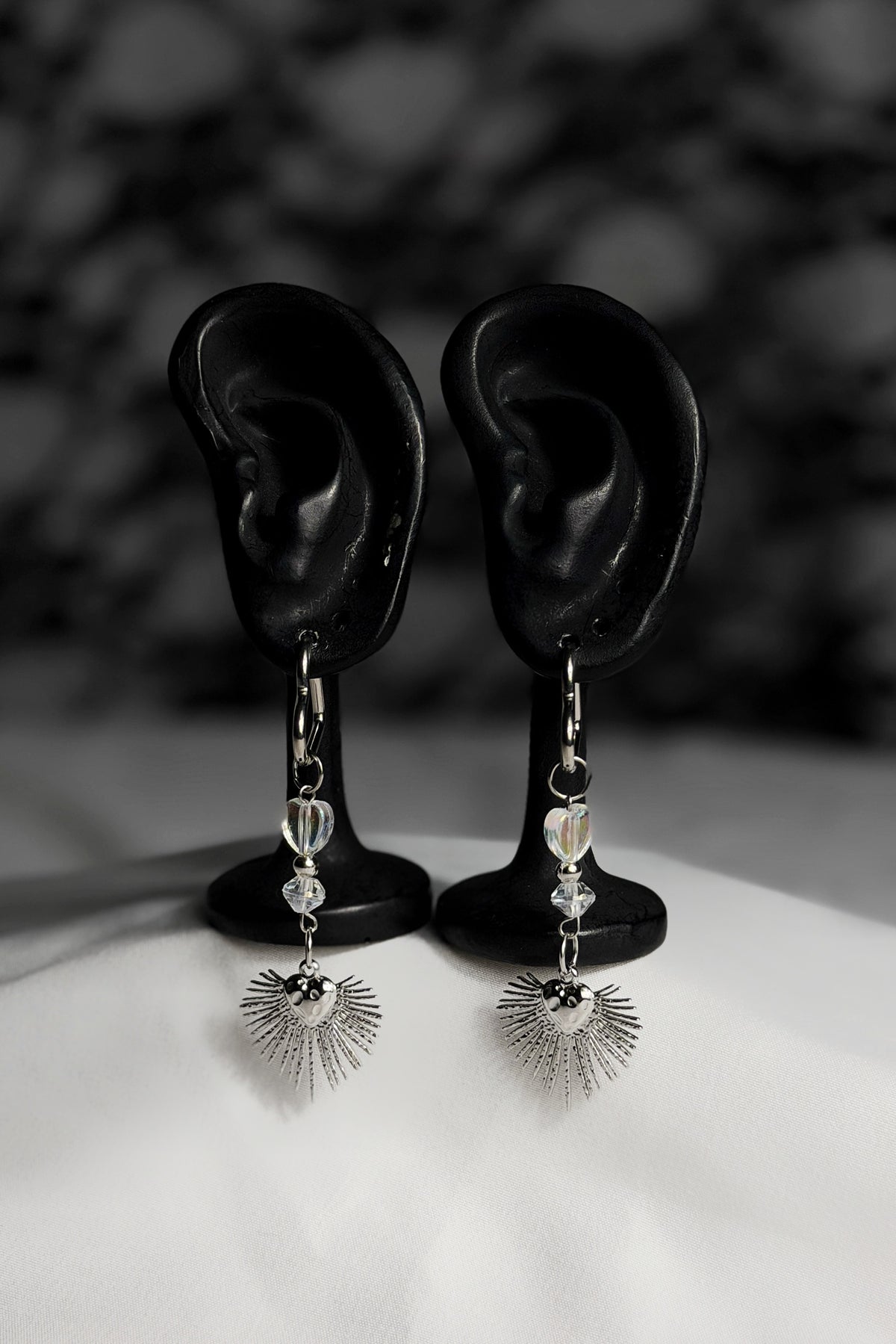 Paire de boucles d’oreilles argenté