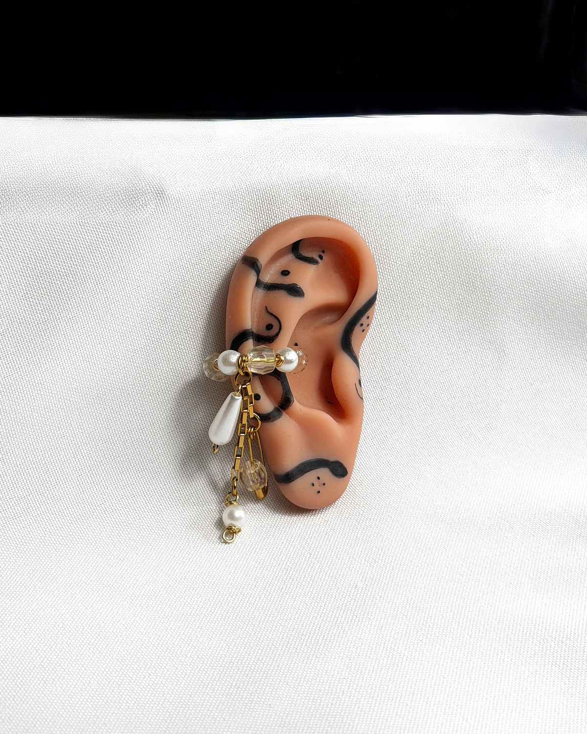 Earcuff perles dorés