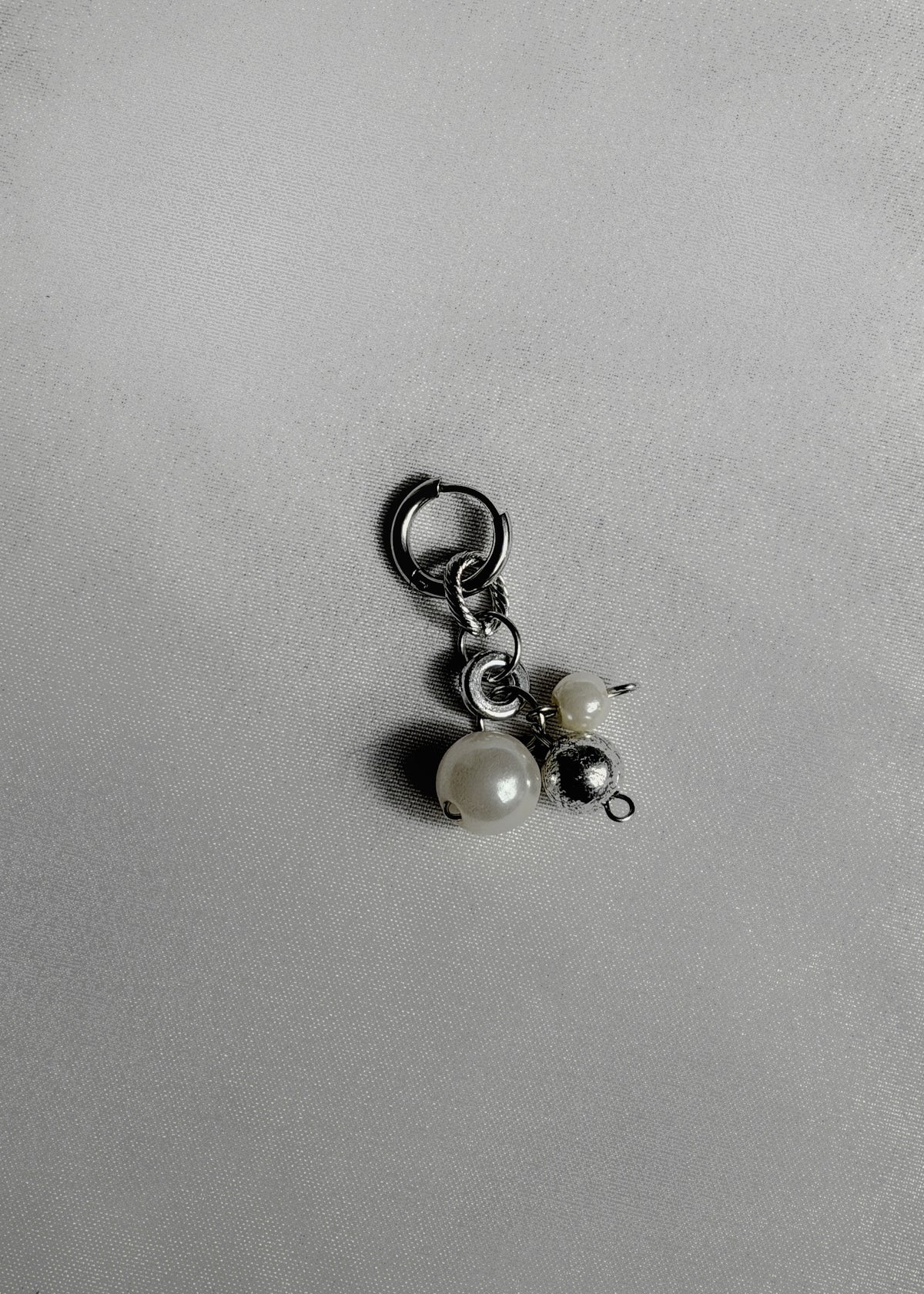 Mini mono boucle argenté