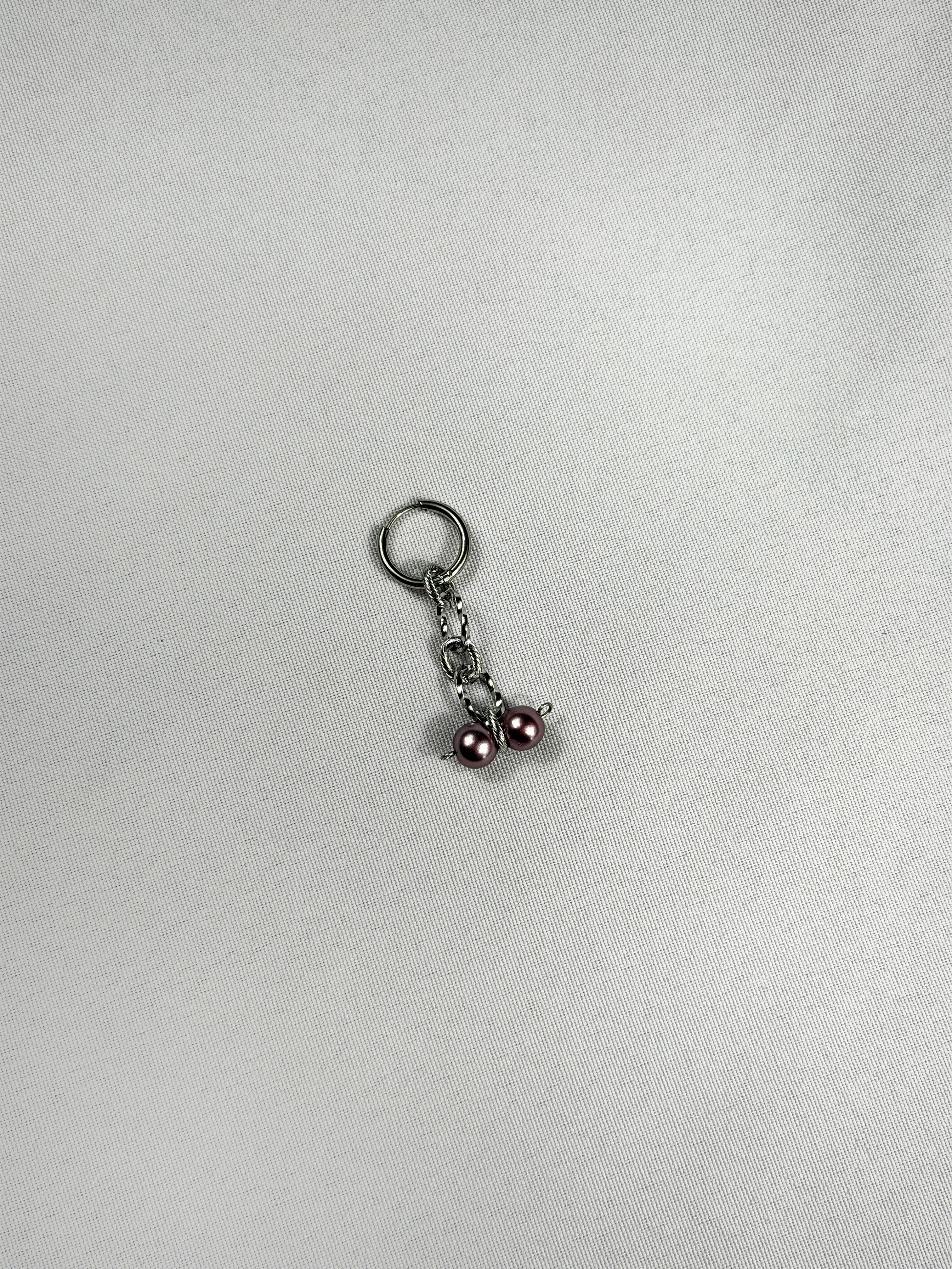 Mini mono boucle argenté