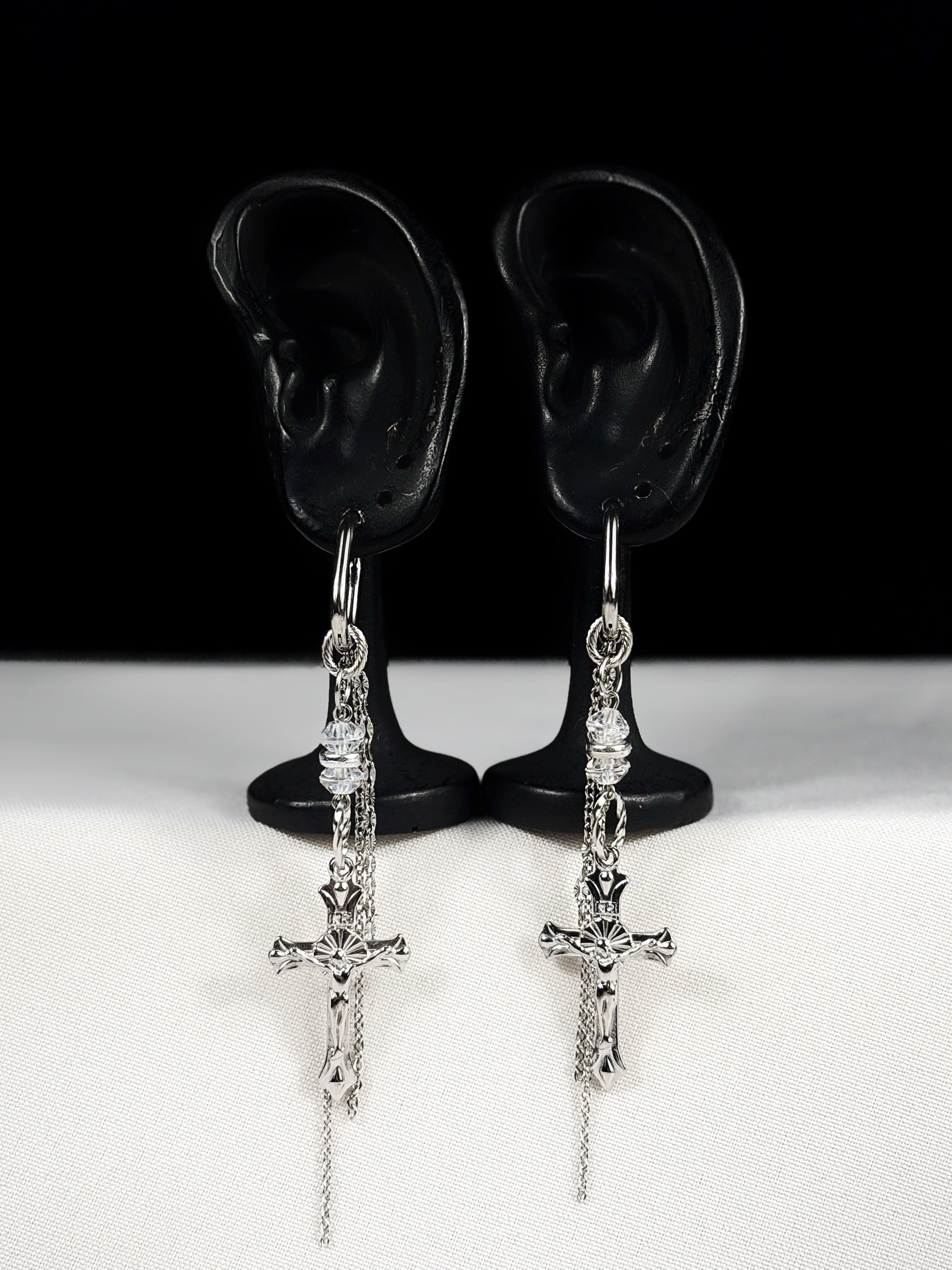Paire de Boucles d’oreilles argenté