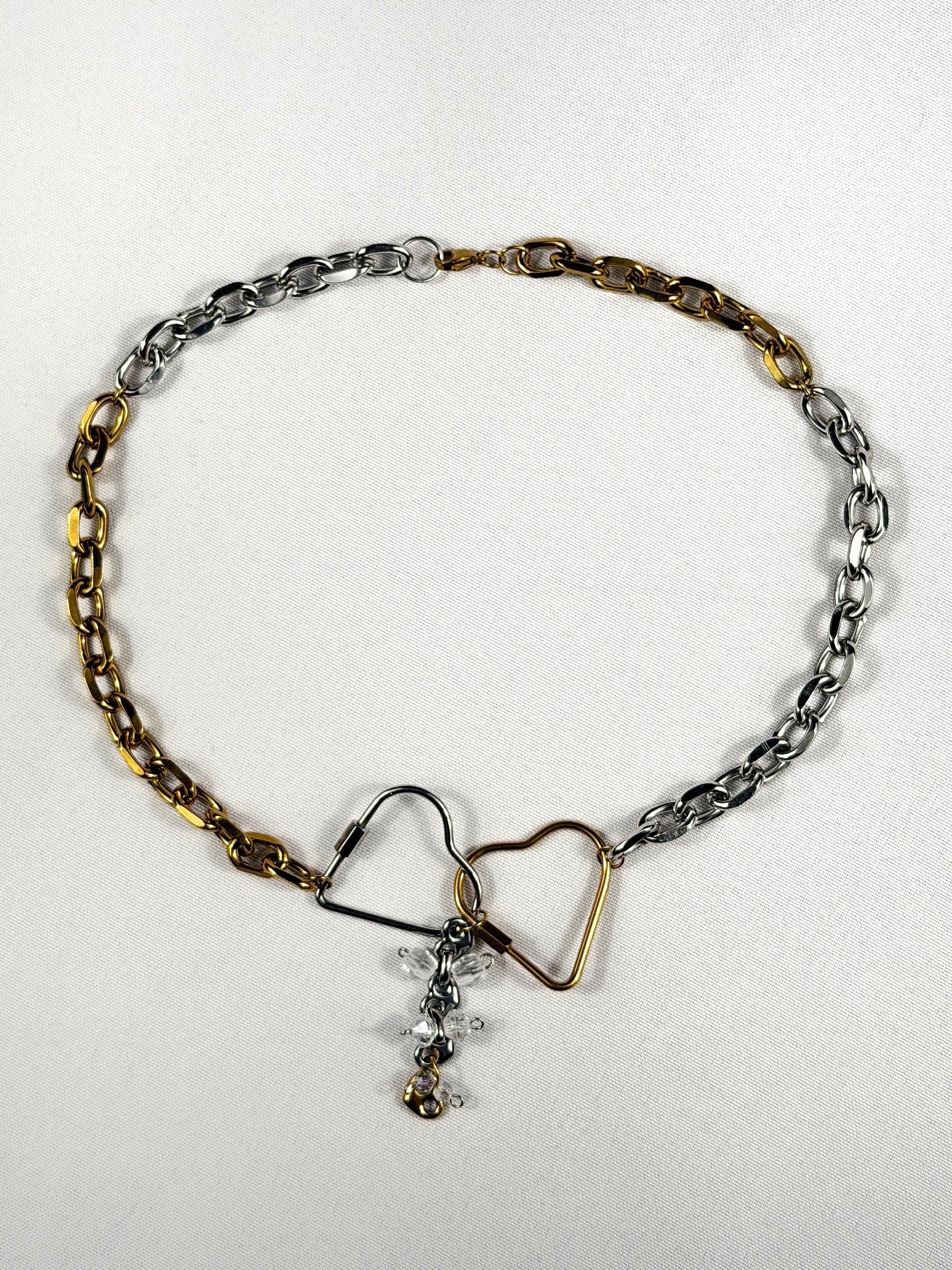 Collier mix doré & argenté