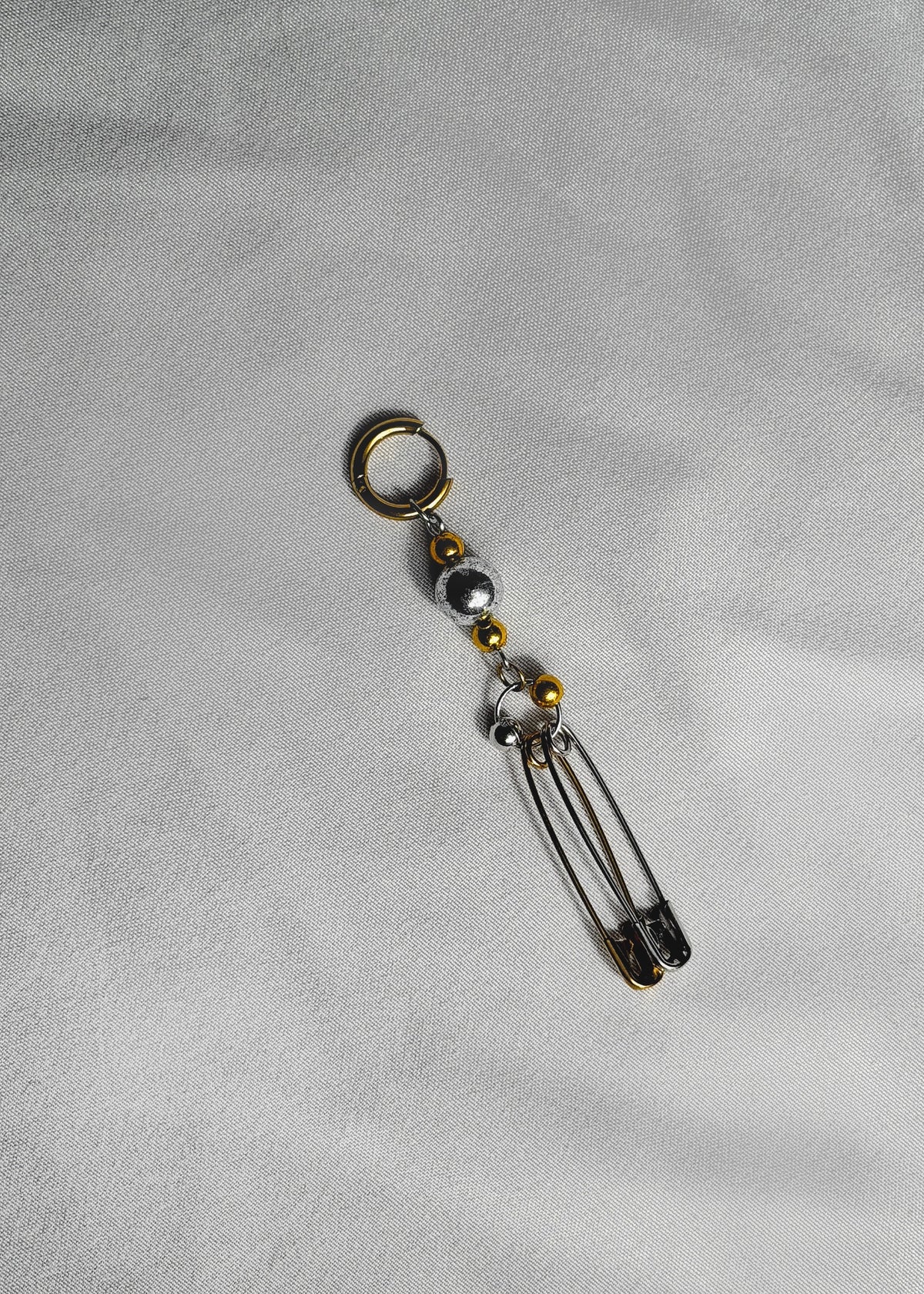 Mini mono boucle mix doré & argenté