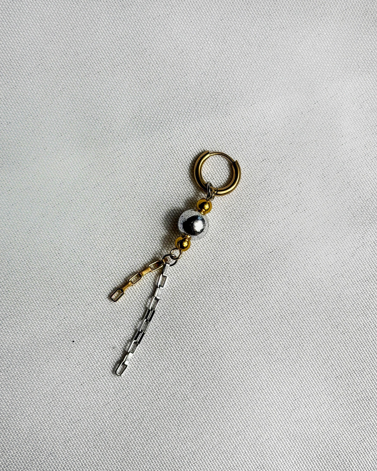 Mini mono boucle mix doré & argenté
