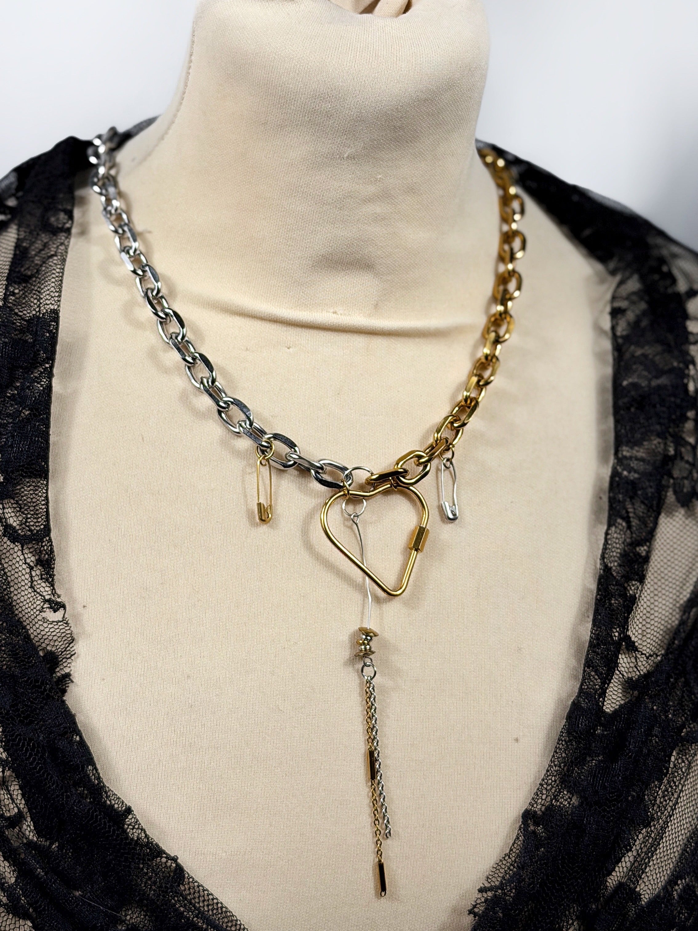 Collier mix doré & argenté