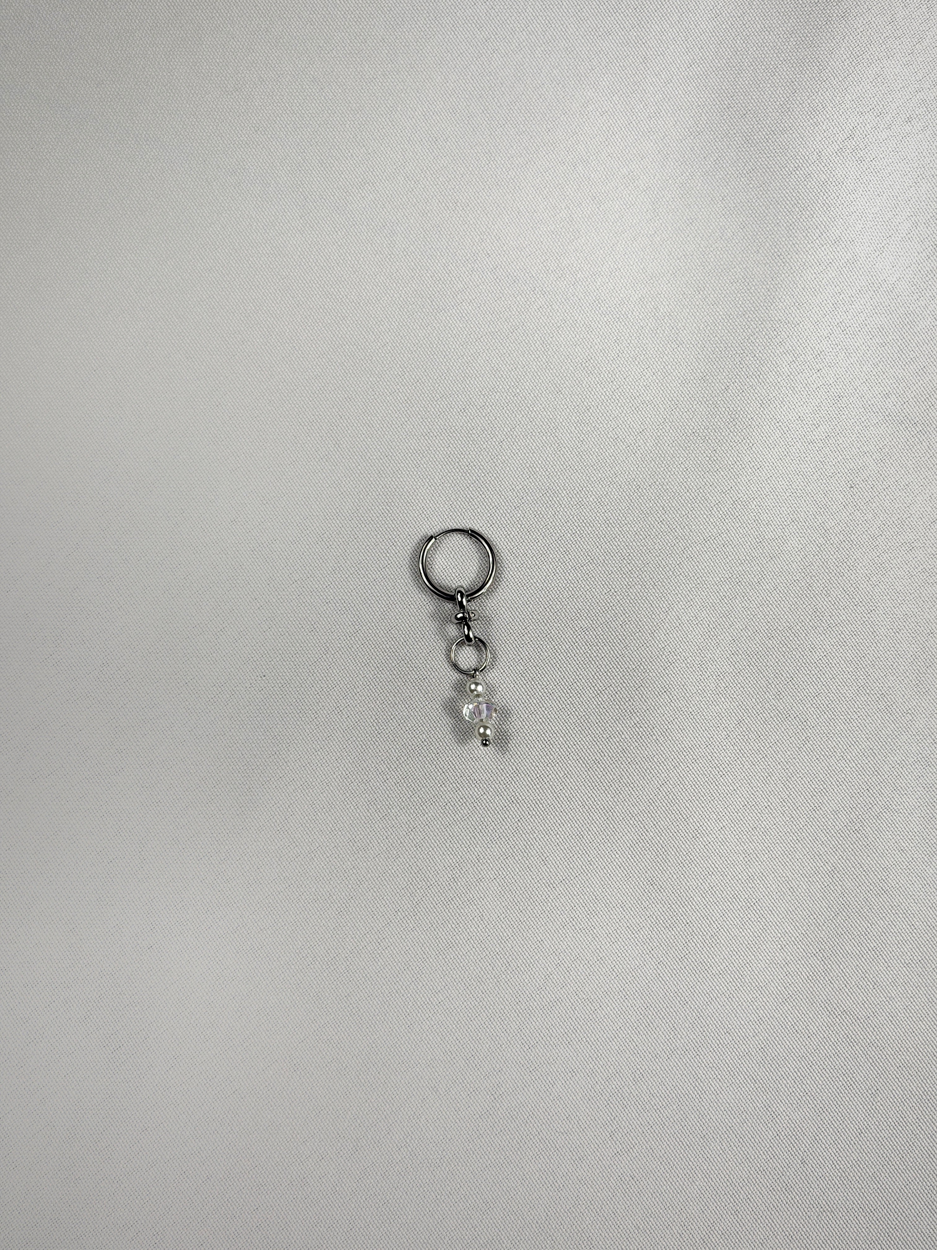Mini mono boucle argenté