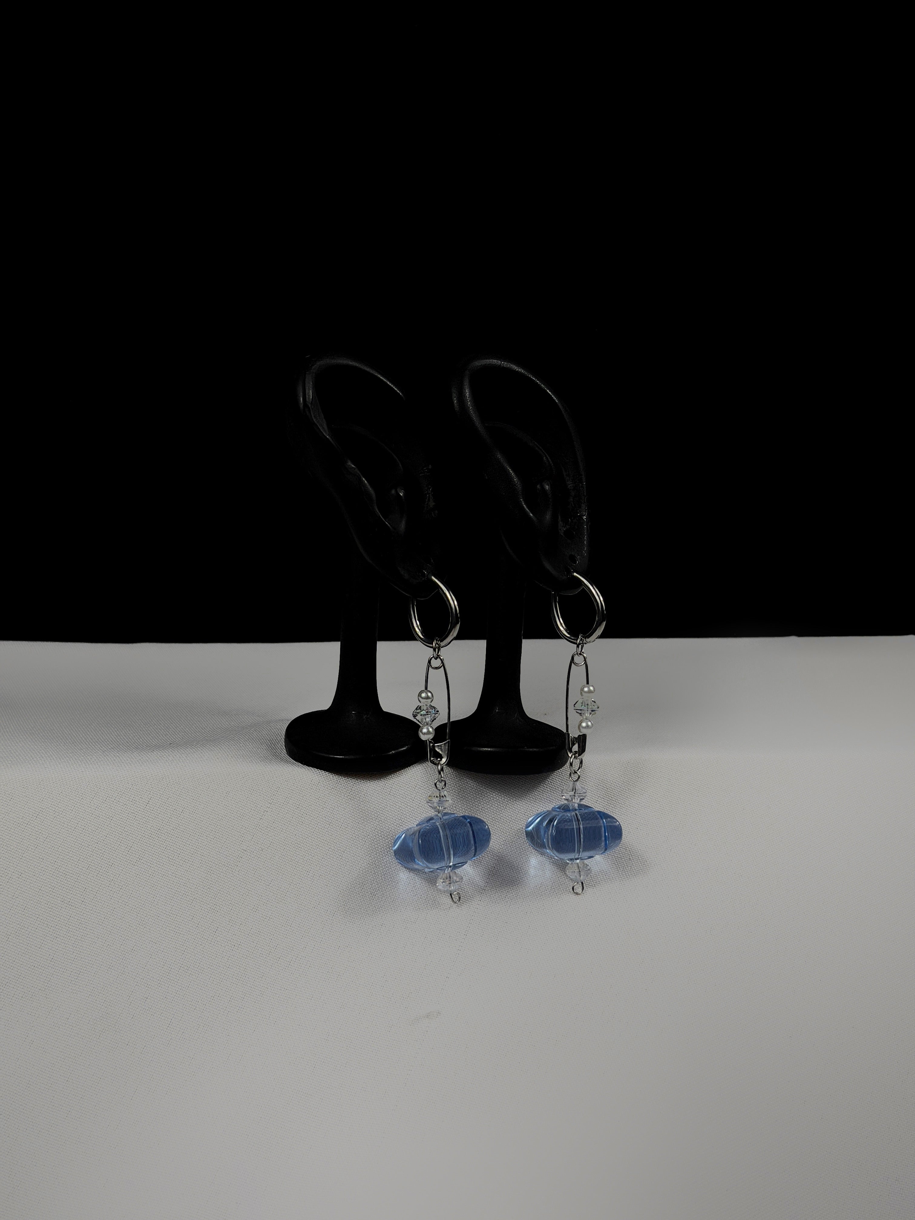 Paire de boucles d’oreilles argenté