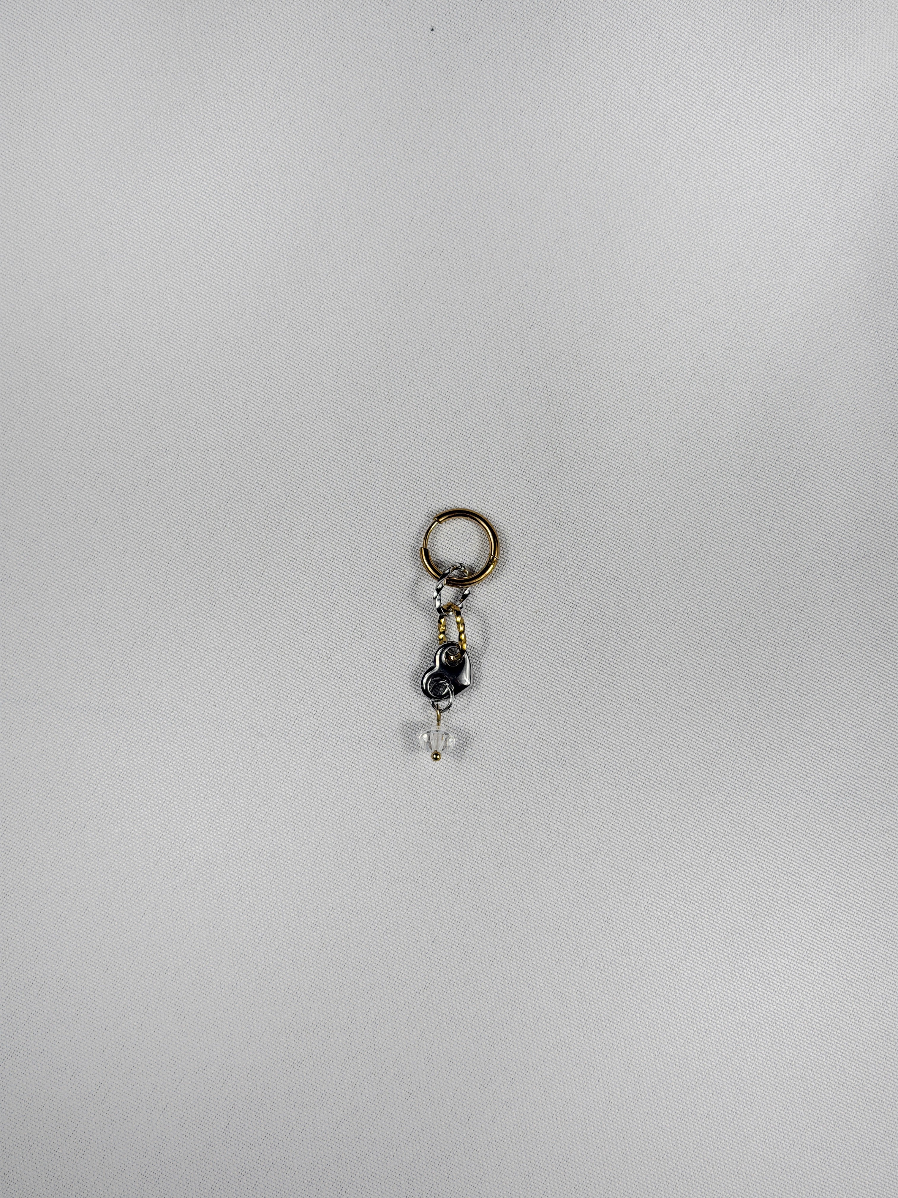 Mini mono boucle mix doré & argenté