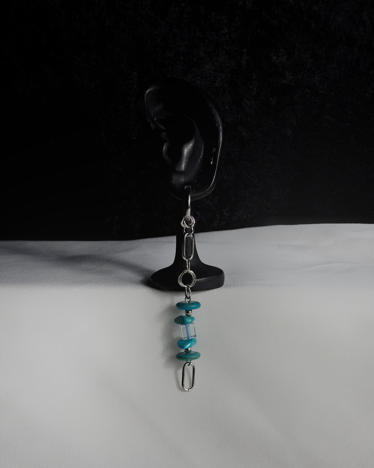 Maxi mono boucle argenté