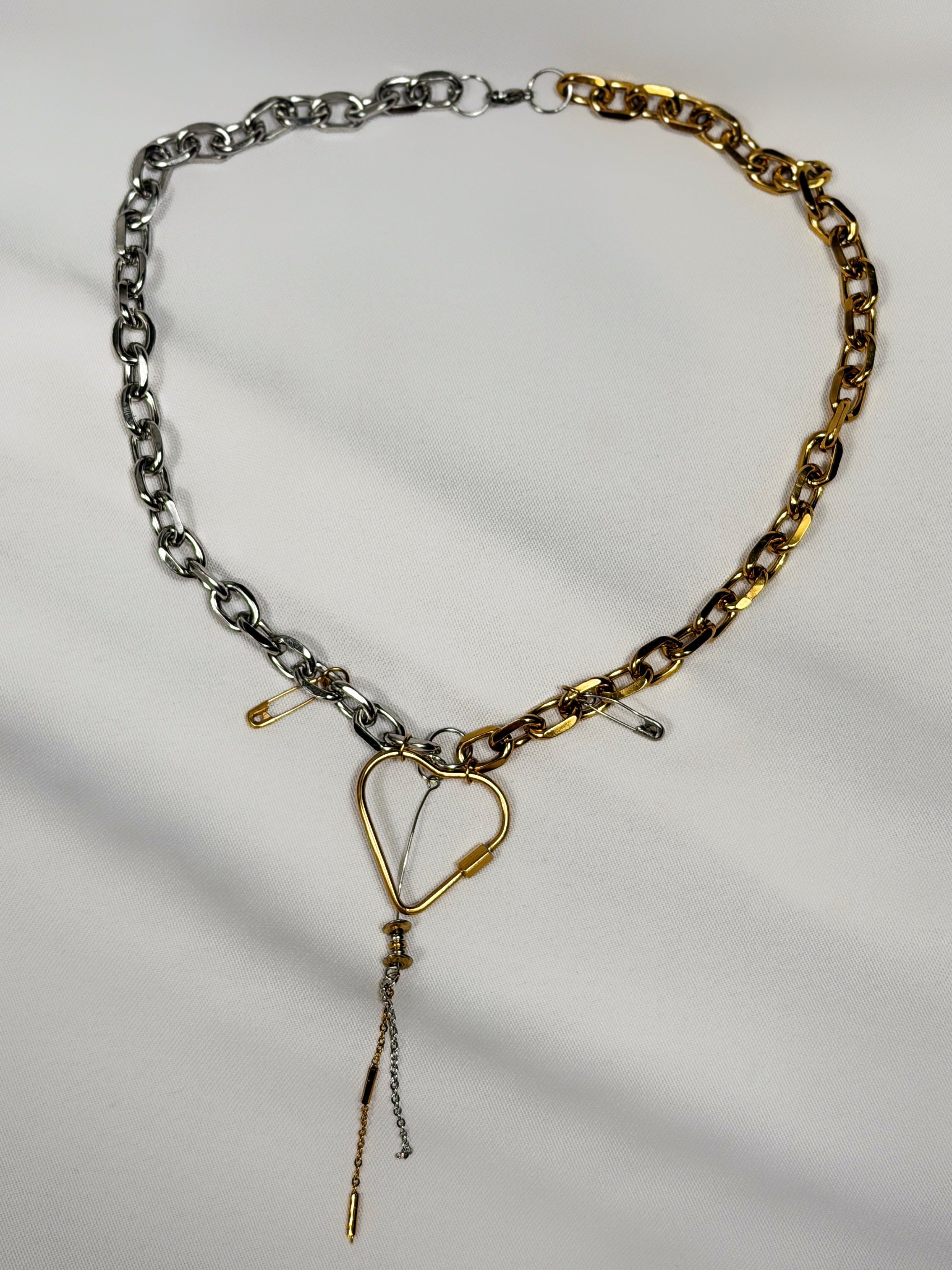 Collier mix doré & argenté