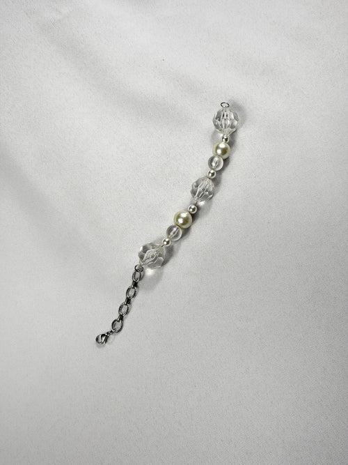 Bracelet argenté en perles
