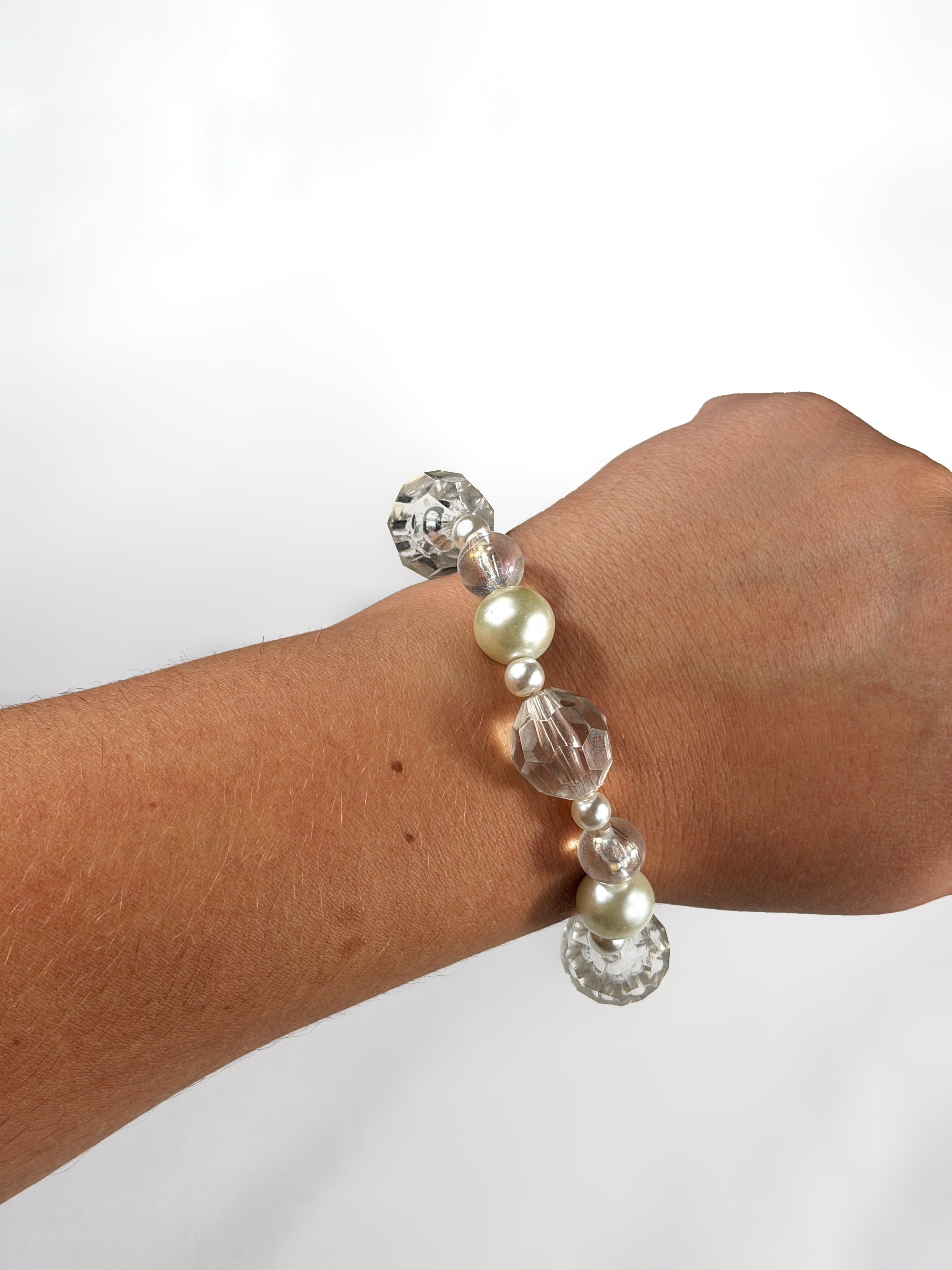 Bracelet argenté en perles