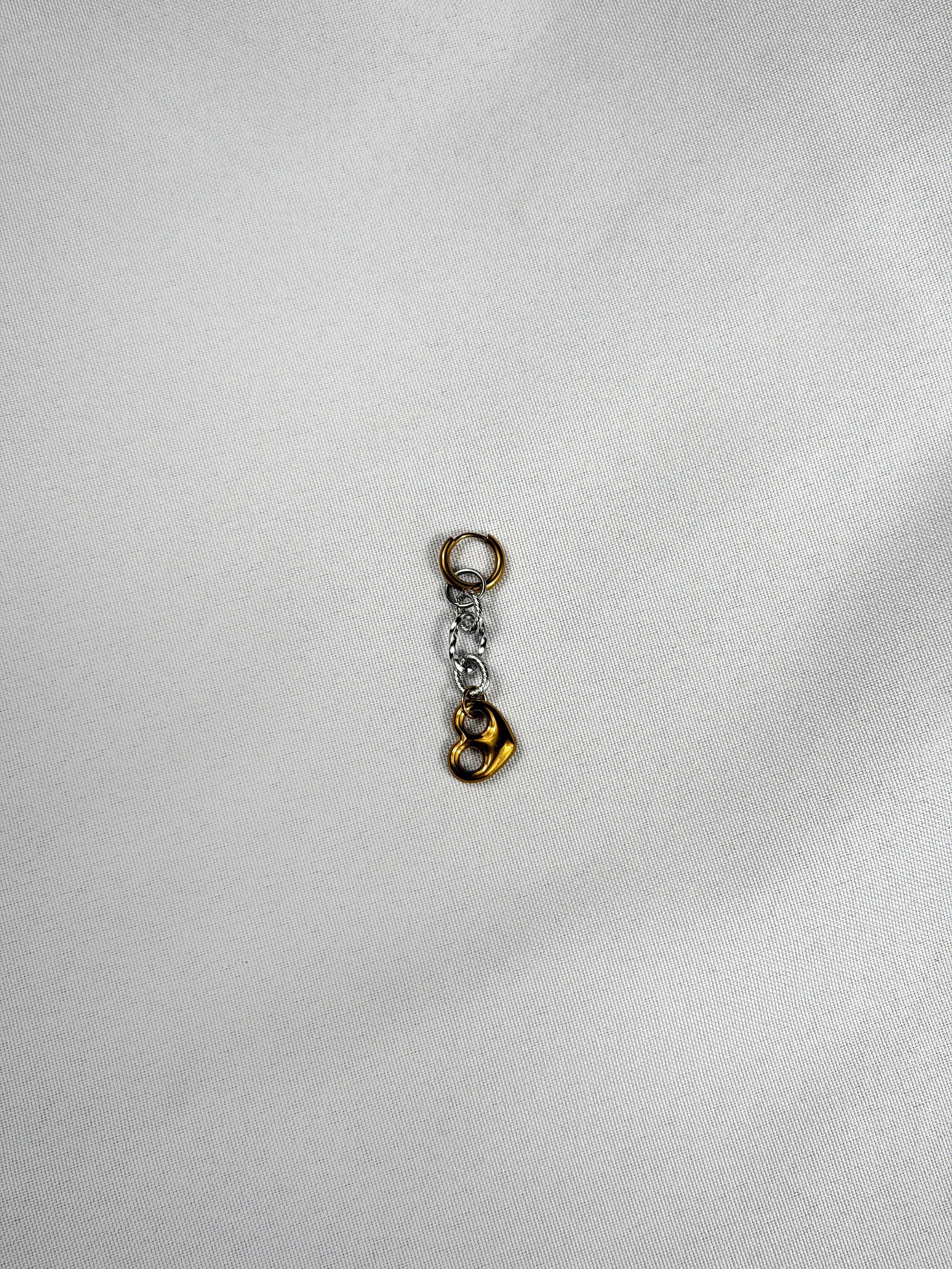 Mini mono boucle mix doré & argenté