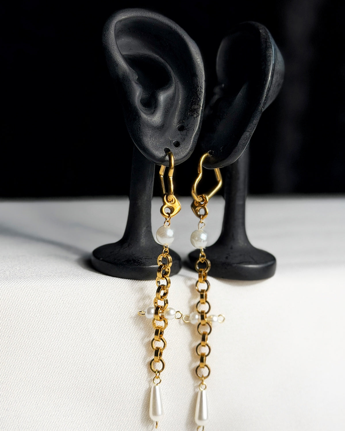 Paire de boucles d’oreilles doré