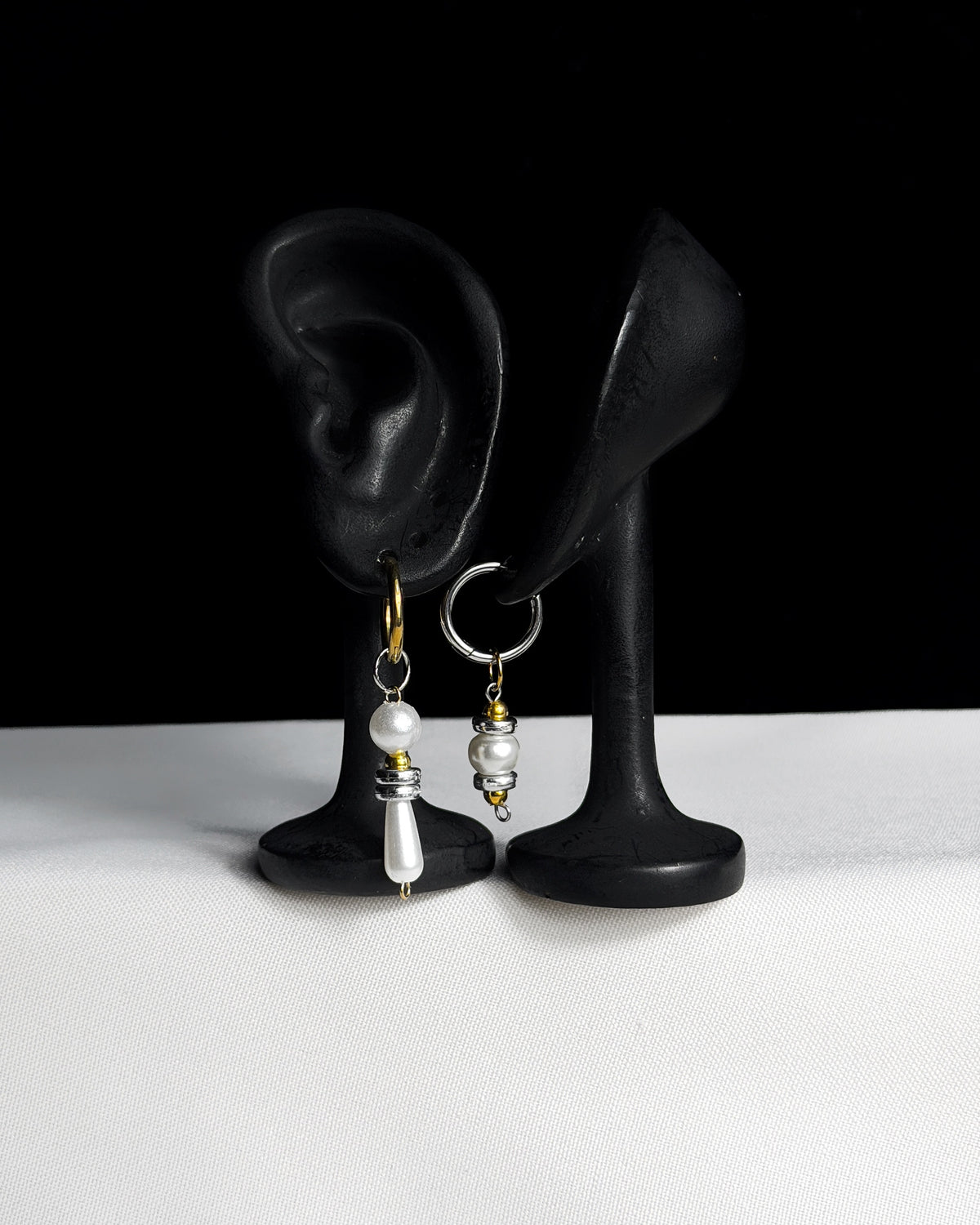 Paires de boucles d’oreilles mix doré & argenté