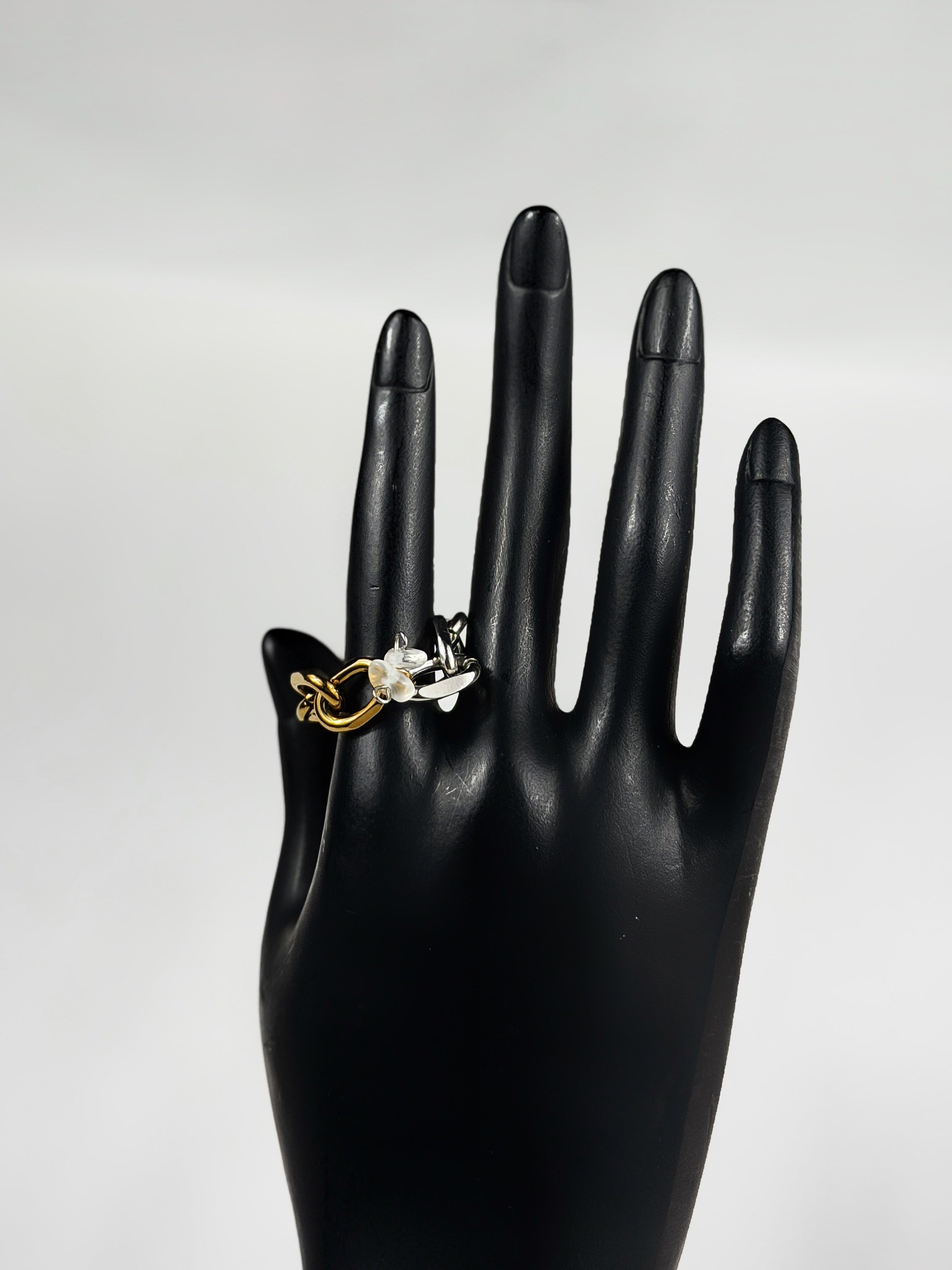 Bague mix doré et argenté