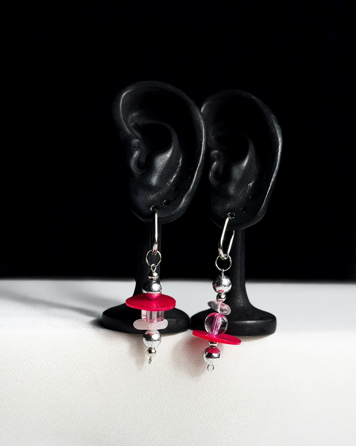 Paire de boucles d’oreilles argenté