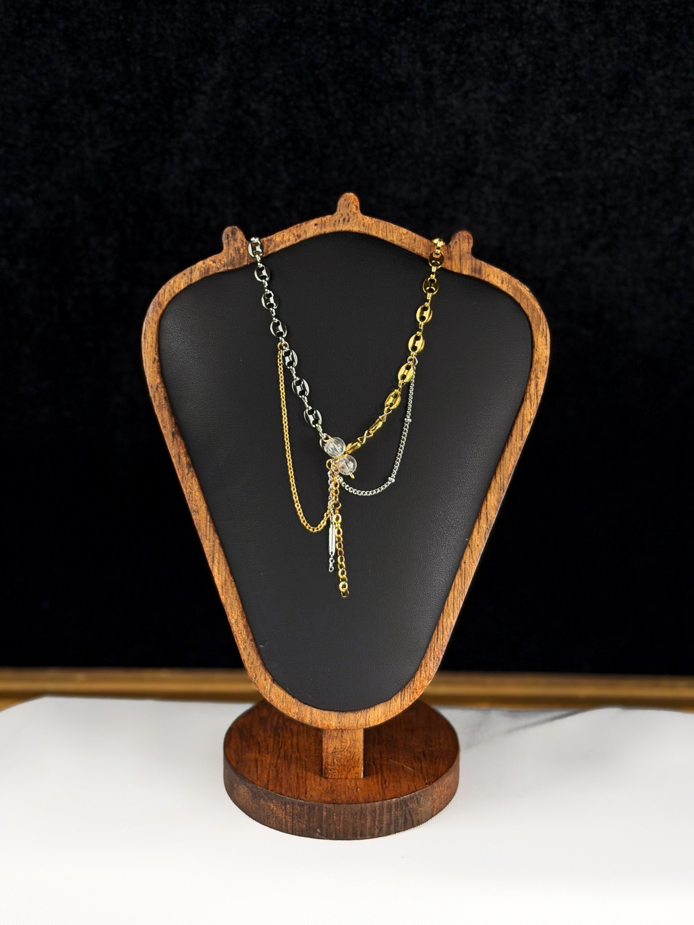 Collier mix doré et argenté