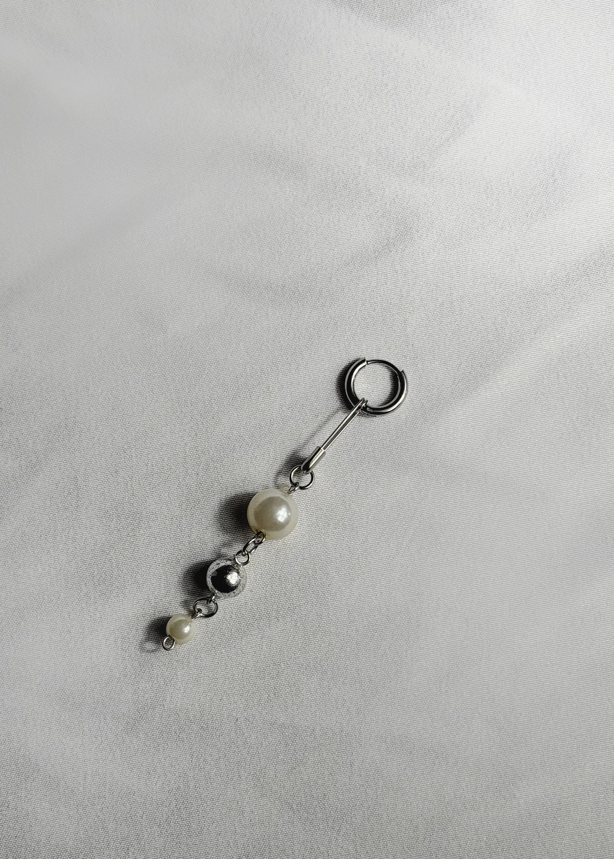 Mini mono boucle argenté